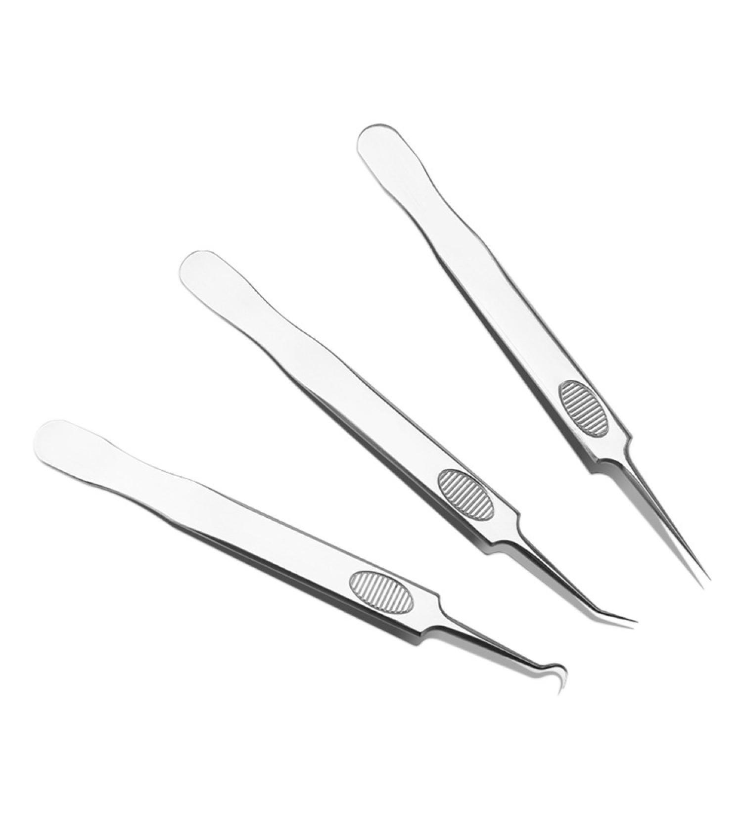 Benkeg Blackstroke Remover - 3-Piece Stainless Steel Acne & Blackhead Removal Tools | Facial Care Tweezers & Flaw Repair - Buy Online on GoSupps.com