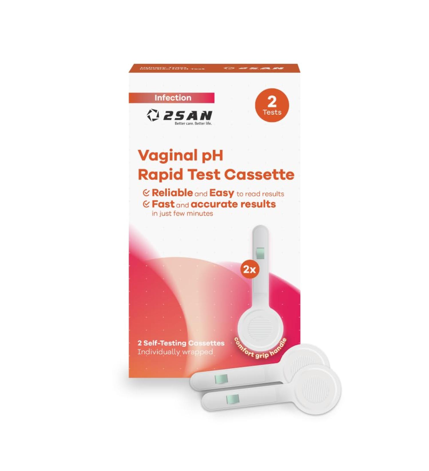 Vaginal pH Test Kit (2 Pack) - Easy-to-Use Discreet Design for Accurate Bacterial Vaginosis Testing | International Shipping - Buy Online on GoSupps.com