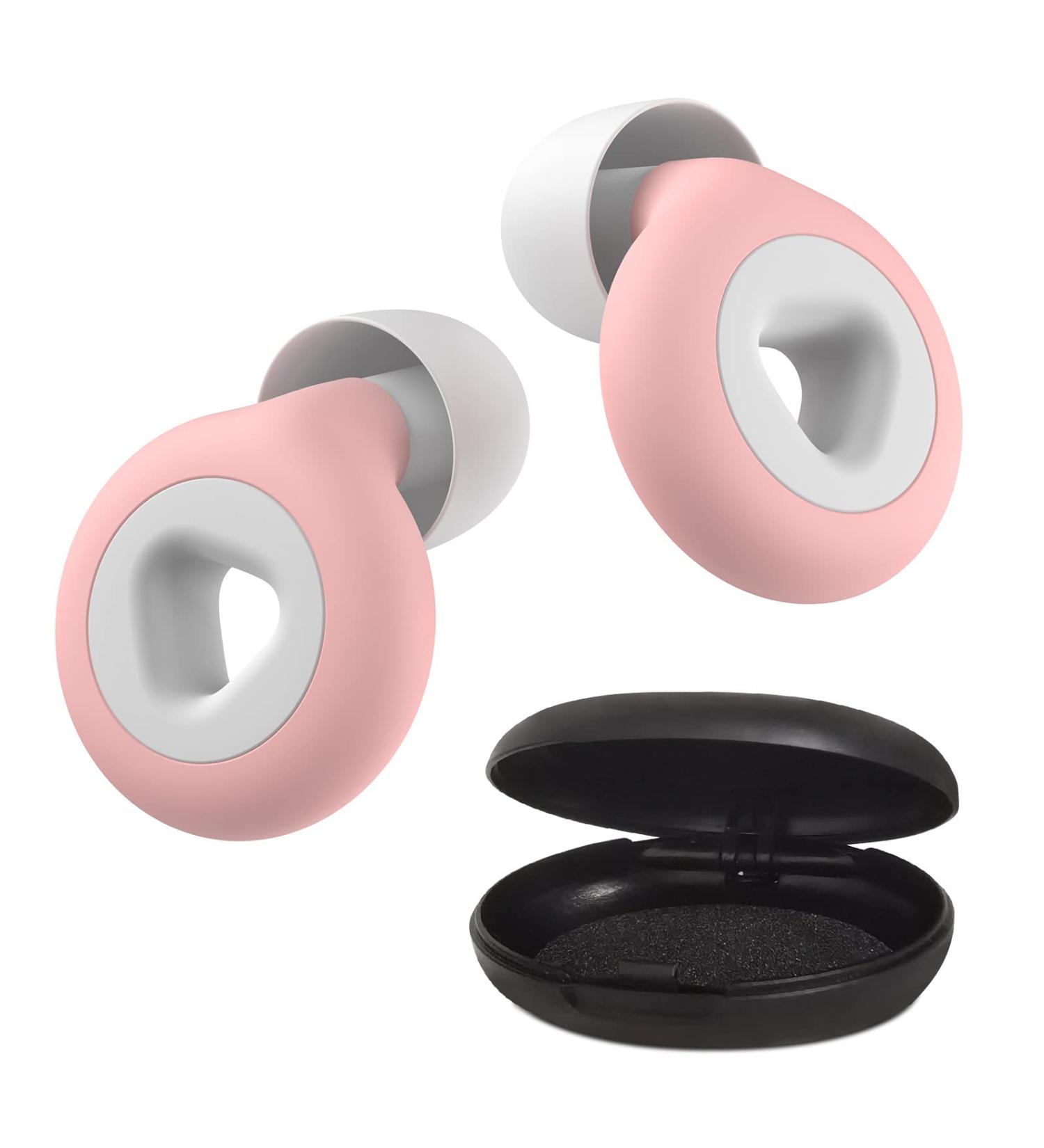 Ear Plugs for Sleeping - Noise Cancelling Soft Silicone Hearing Protection 4 Pairs for Snoring & Work (Pink) - Reusable & High Decibel Sound Blocking - Buy Online on GoSupps.com