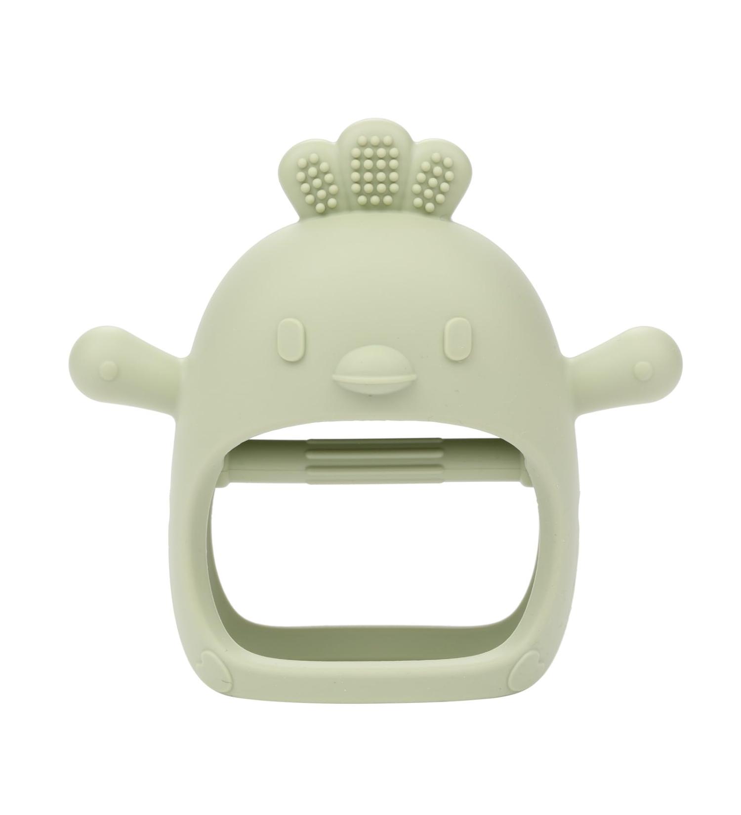 Baby Teething Mitten Toy - Silicone Teether for Babies 3 Months+ (Green) - Buy Online on GoSupps.com