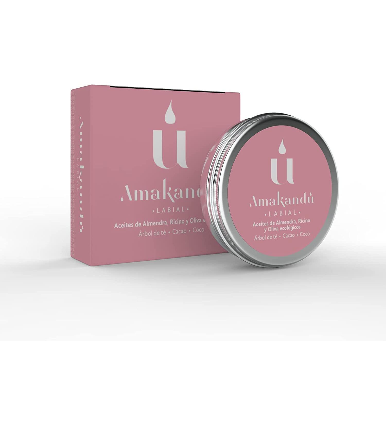 Moisturizing Lip Balm - Smoothes and Protects Lips - Organic Ingredients: Tea Tree Essential Oil Almond Oil and Vitamin E - Amakandu - Buy Online on GoSupps.com