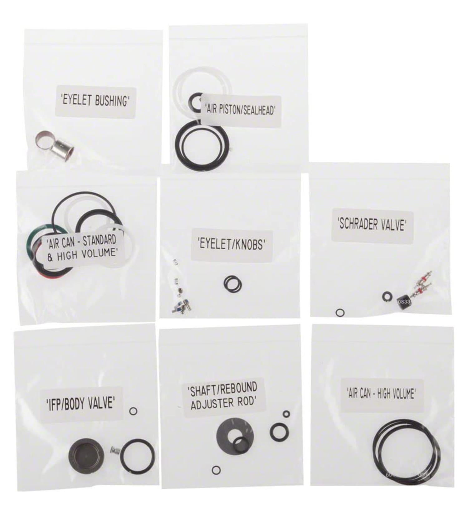 RockShox Rear Shock Service Kit, Full: Monarch B1 (RL) C1 (R,RT,RT3) D1 (RT3)