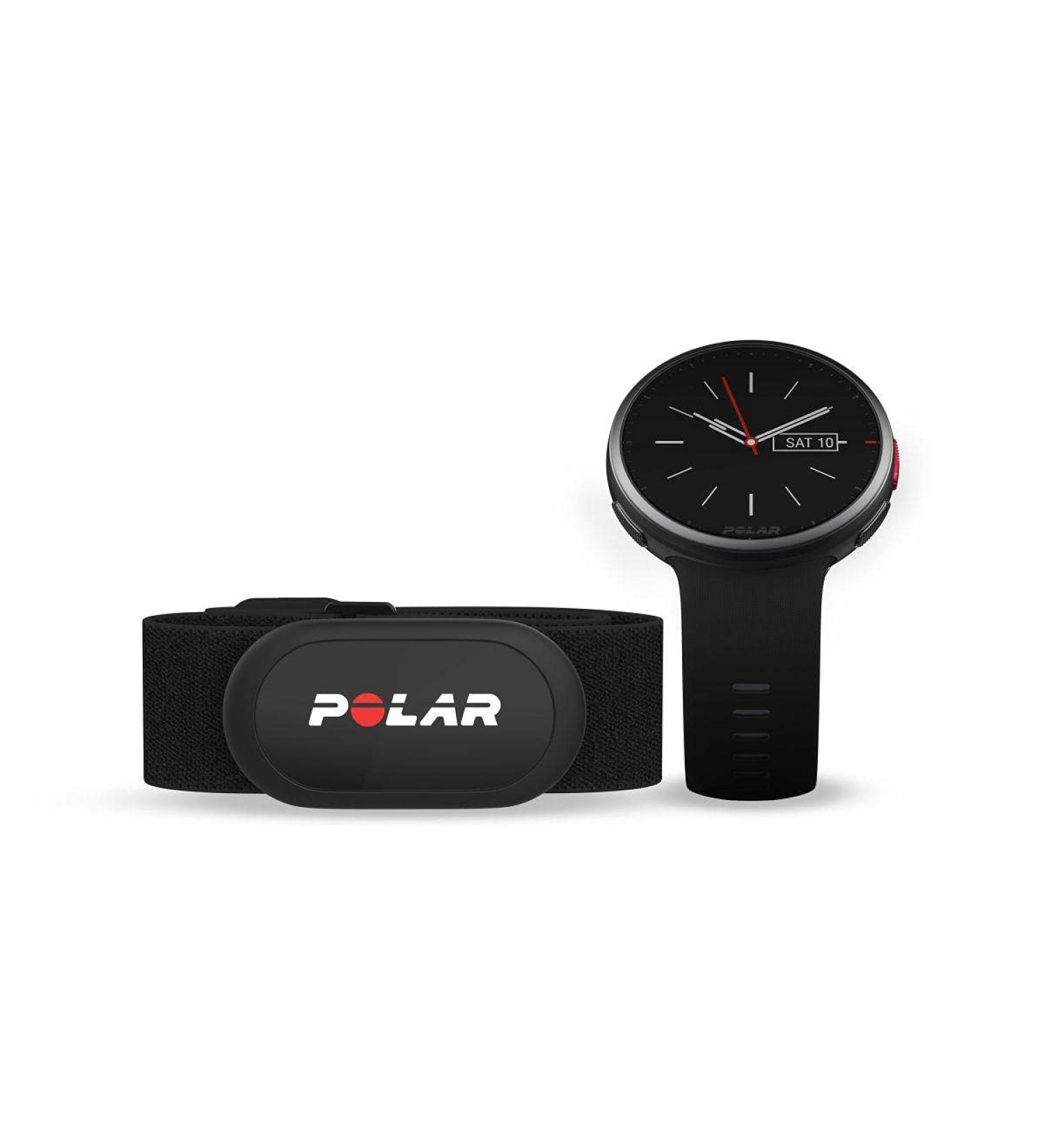 Polar Vantage V2 Premium multisport watch GPS smartwatch wrist-based heart rate measurement for running swimming cycling music control weather forecast smart notifications Vantage V2 + H10 Black