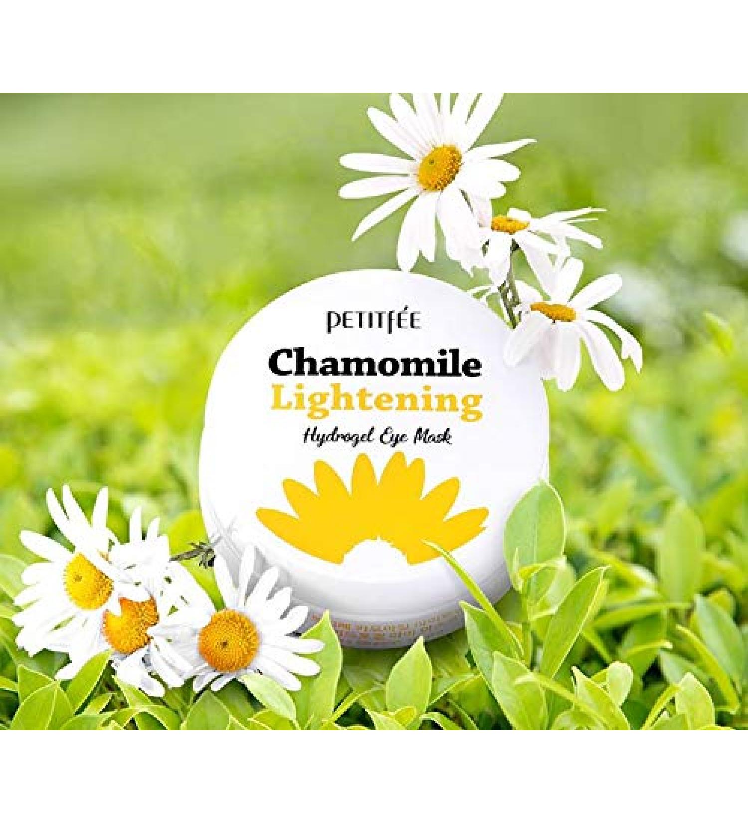 Buy Petitfee Chamomile Lightening Hydrogel Eye Mask - 60 Pcs (84g) | Nourish & Brighten Under Eyes | Fast International Shipping - Buy Online on GoSupps.com