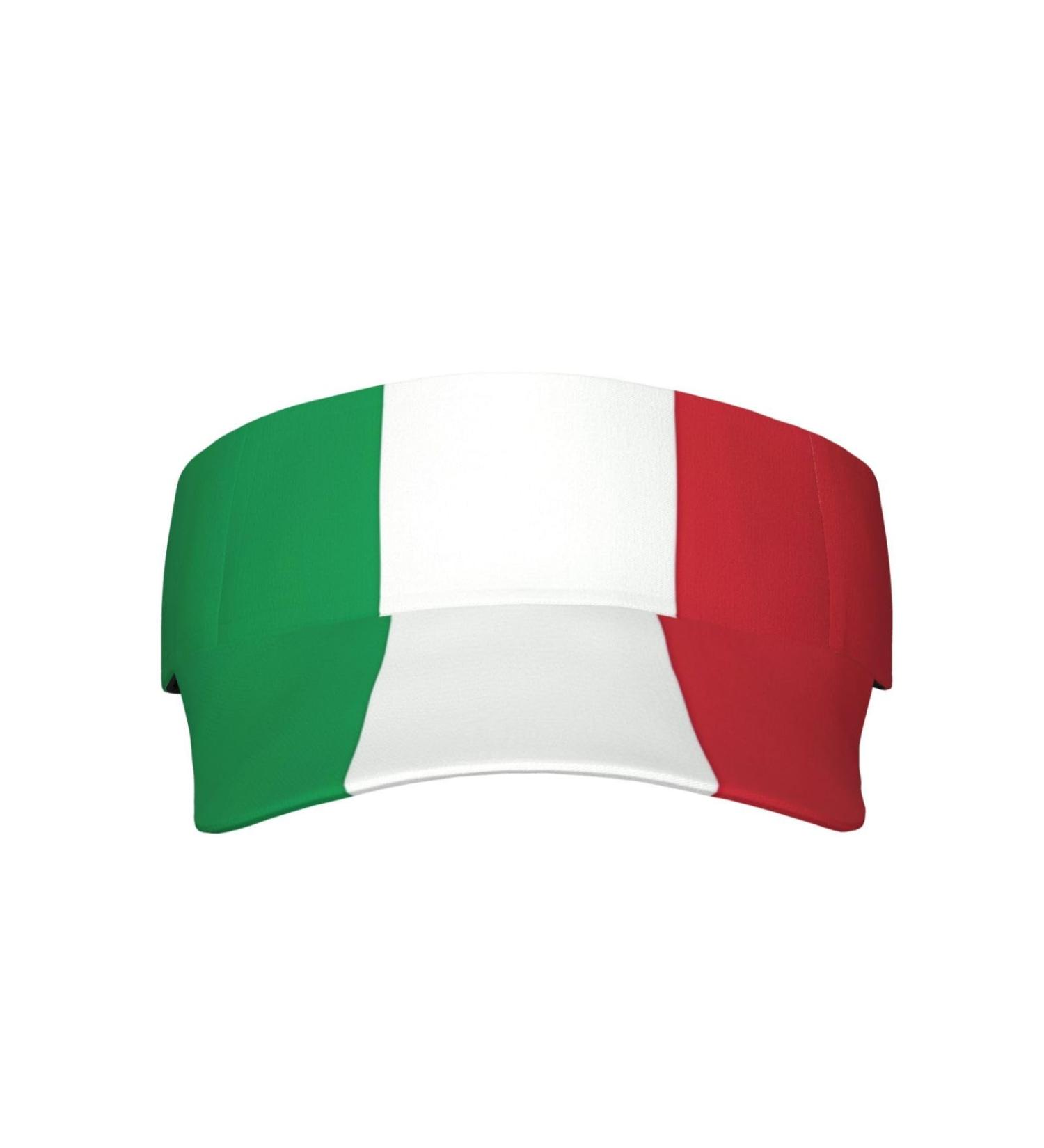 Adjustable Hollow Wapno Italy Flag Sun Hat - Breathable Sports Protection for Summer Hiking & Outdoor Activities - Black - Buy Online on GoSupps.com
