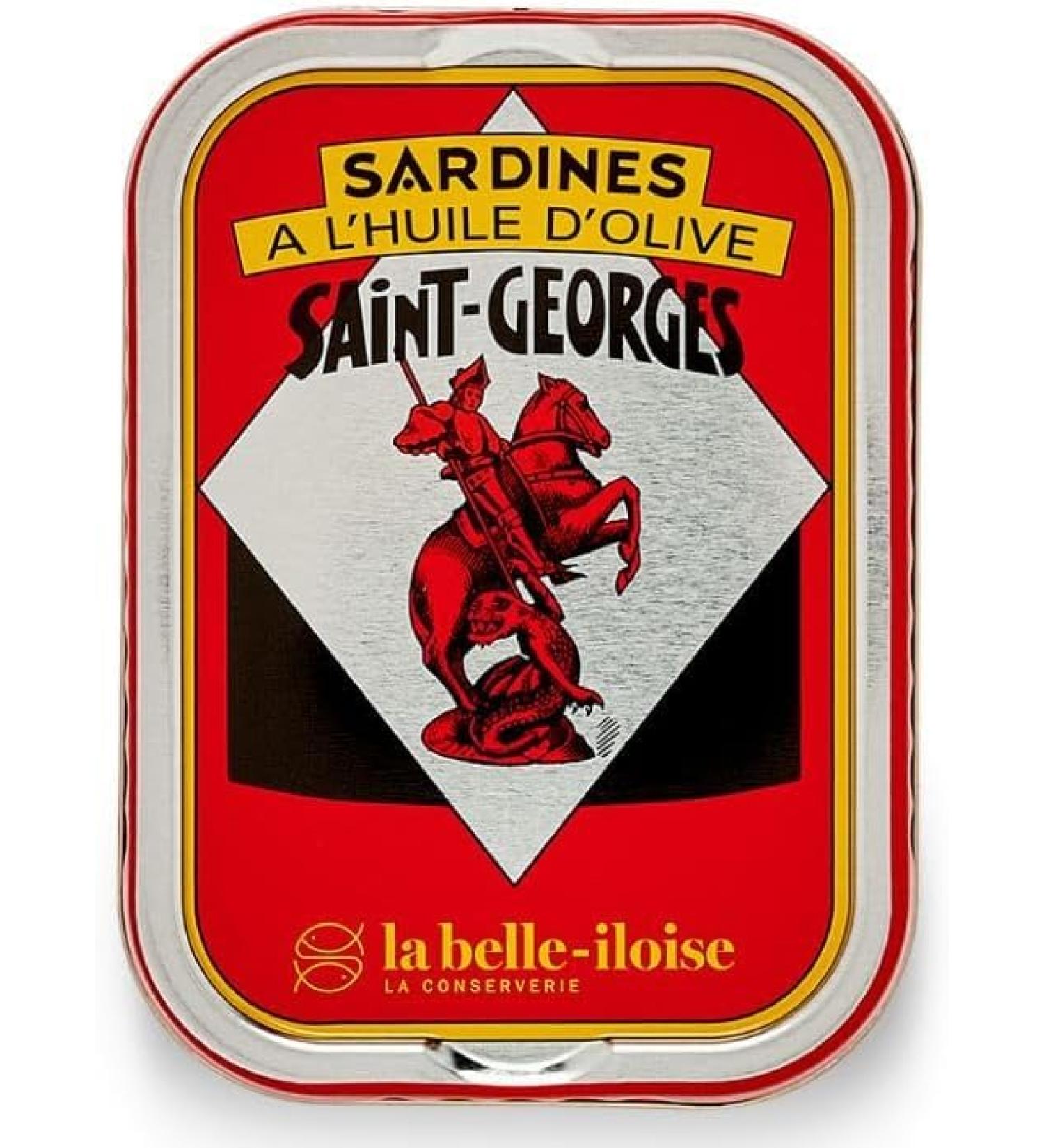 La Belle-iloise - Sardines Saint Georges - Sardines a l huile d olive - 115 g - 4 6 sardines - Buy Online on GoSupps.com
