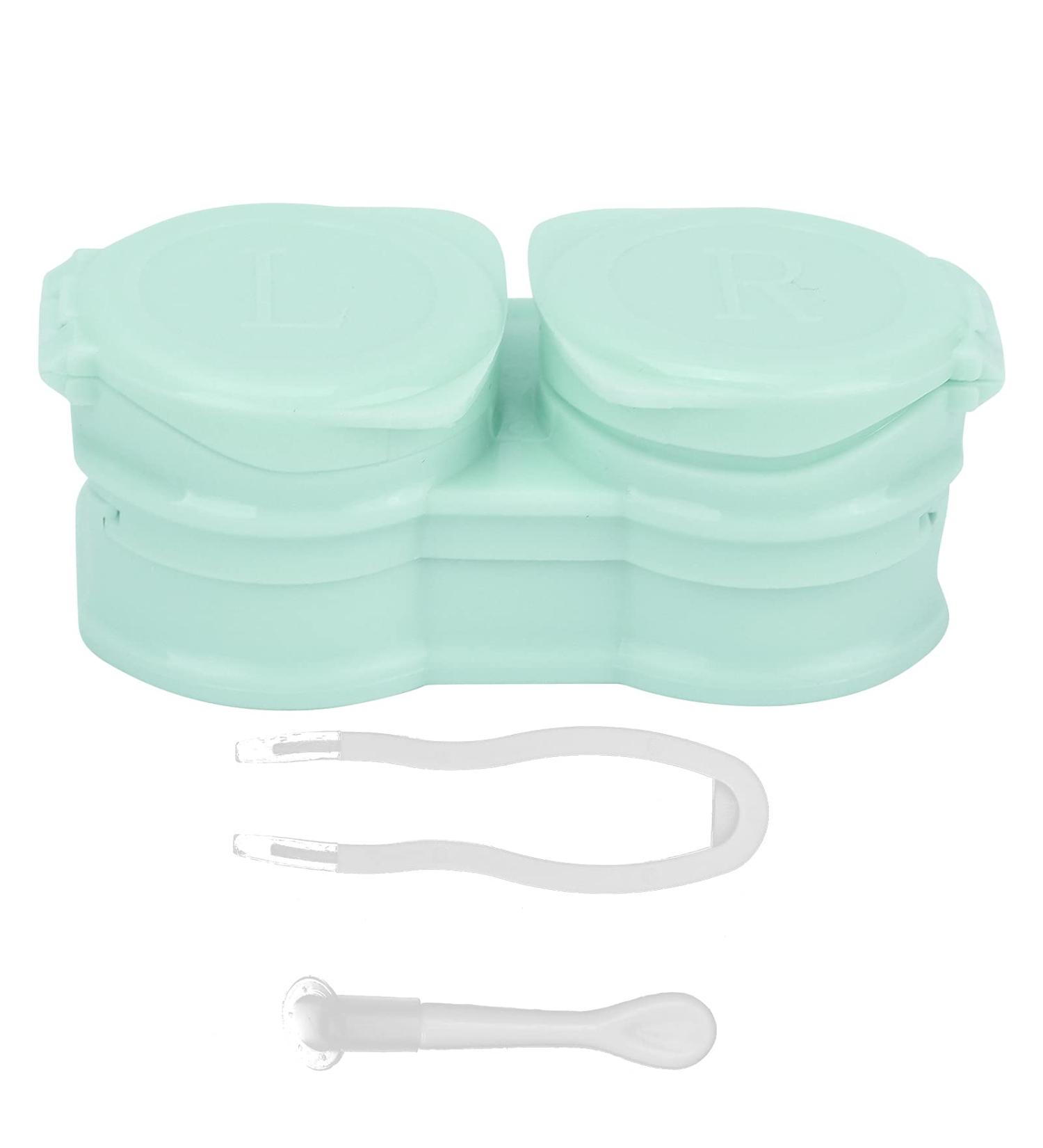Ankroyu Contact Lens Box & Storage Set - Travel Case Dustproof with Tweezers & Stick-Remover Tools (Green) - Perfect for Home & On-the-Go - Buy Online on GoSupps.com