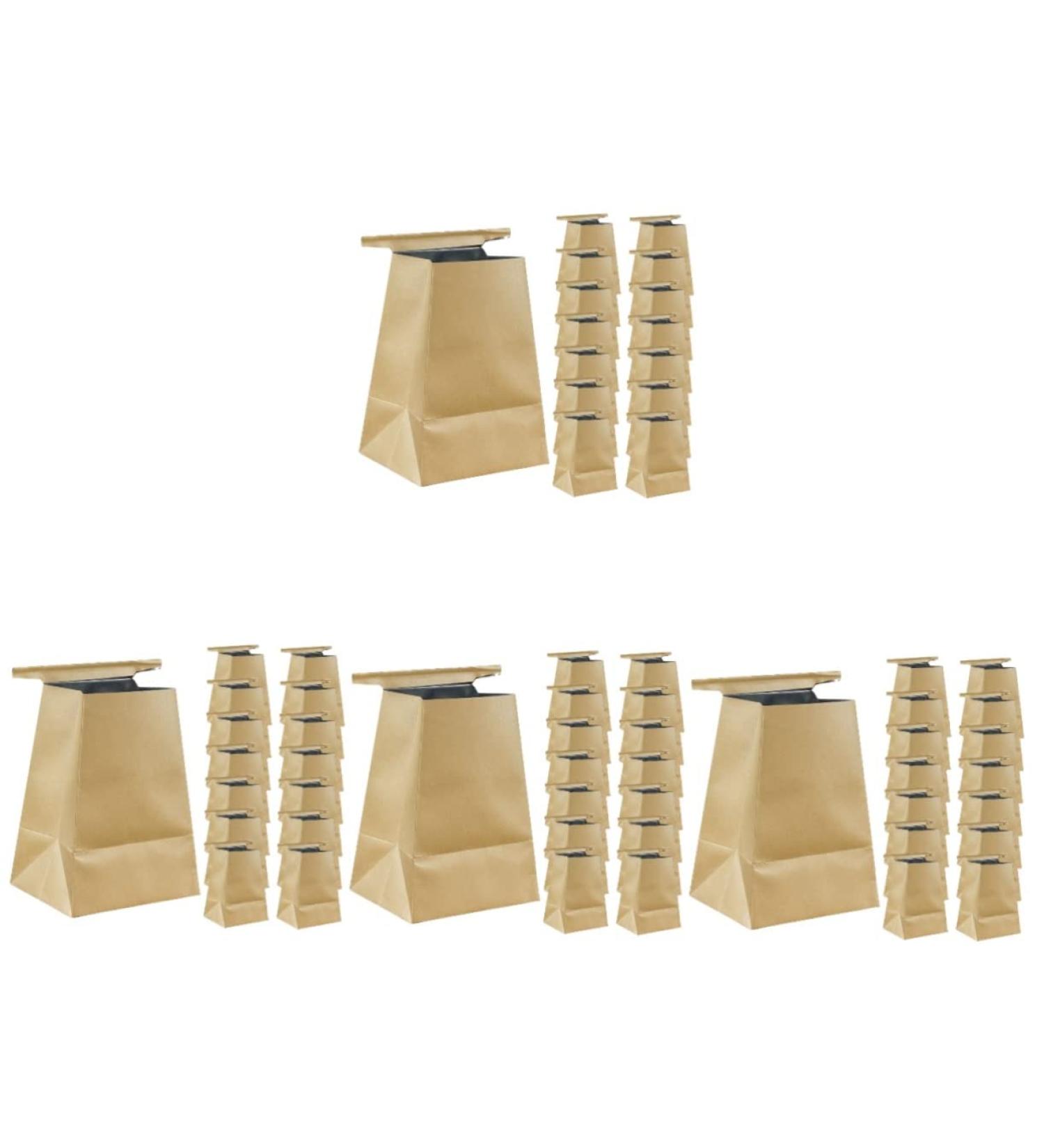 60 Pack Light Brown Kraft Paper Car Trash Bags - Ideal for Travel, Vomit, and Mini Waste - Buy Online on GoSupps.com