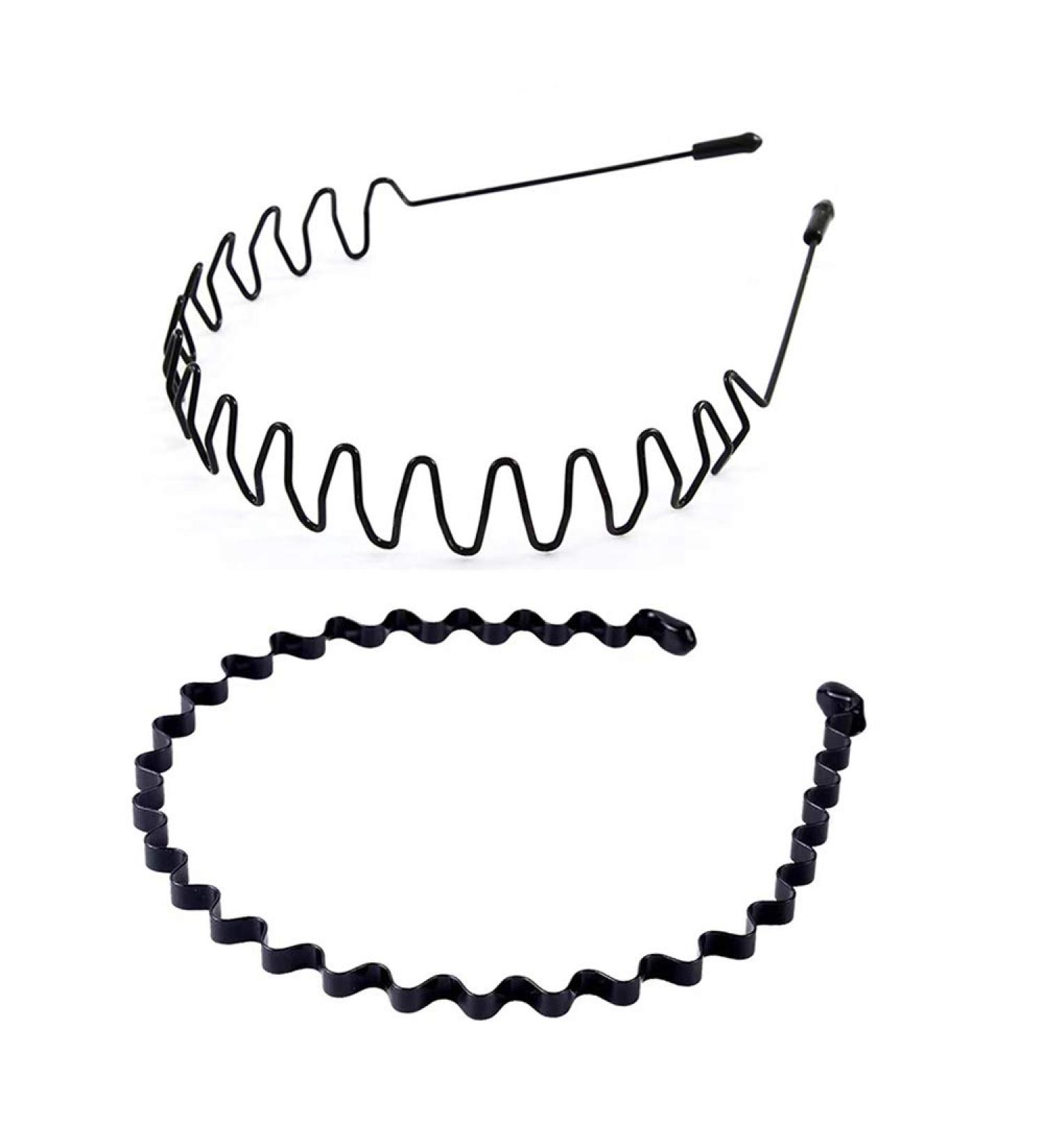 Black Metal Hair Bands - Unisex Headbands for Sports, Outdoor, Yoga - Buy Online on GoSupps.com