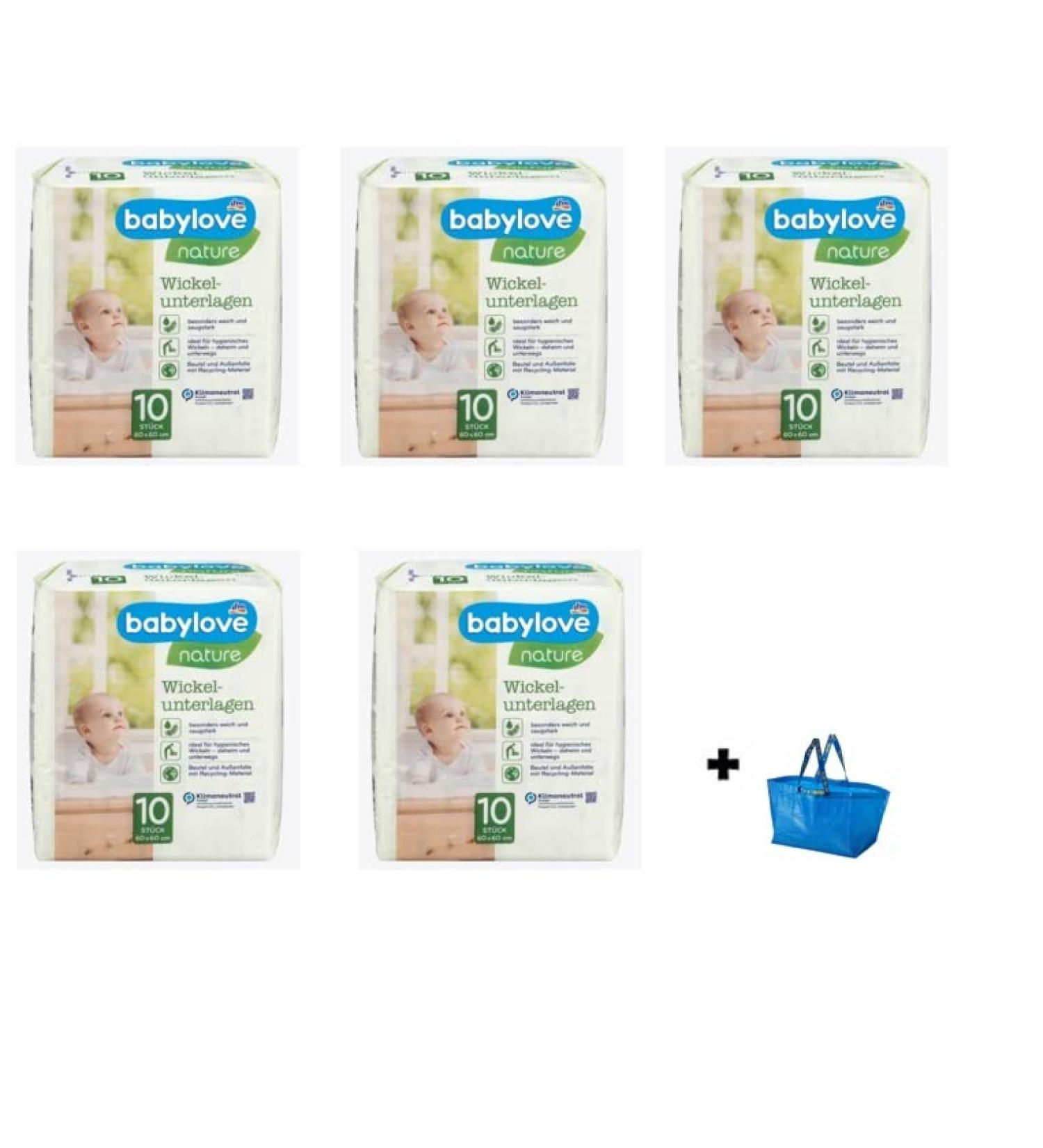 Buy Babylove Nature Changing Mats - XL 5x10 Pack (50 Pieces) | Best for Children & Babies - International Shipping Available - Buy Online on GoSupps.com