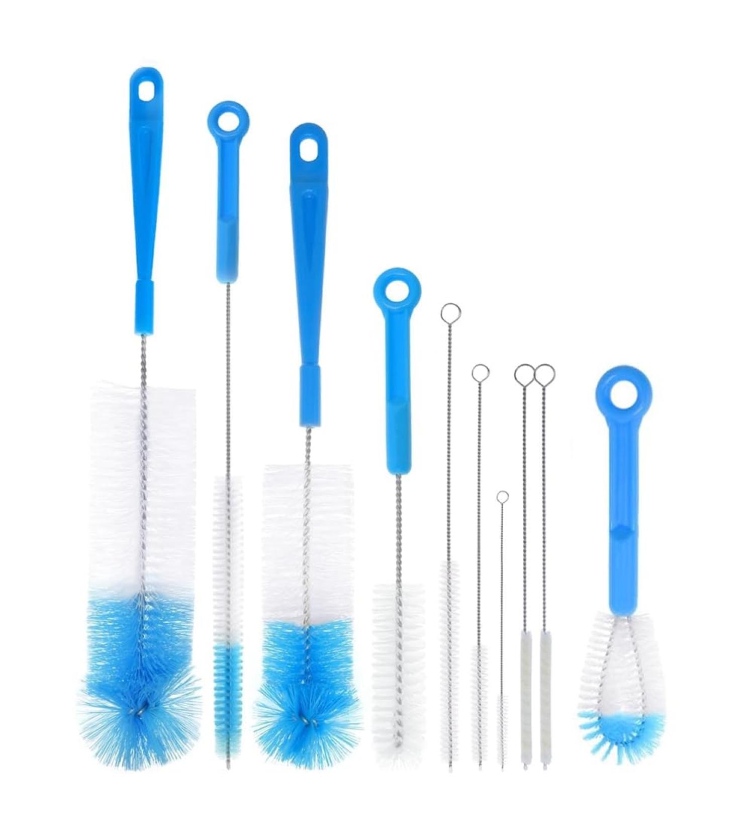 qazaa 10 Pack Bottle Cleaning Brush Set Long Handle Stainless Steel Bottle Cleaner Brush Deep Cleaning Handle Brush Set - Buy Online on GoSupps.com