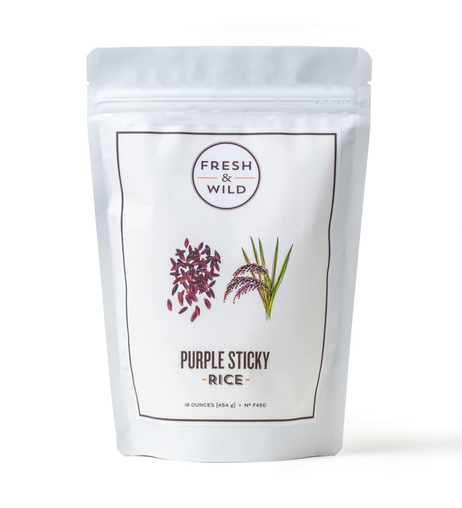Fresh & Wild Exotic Purple Sticky Rice and Jasmine Rice Blend from Thailand - 1 lb - Buy Online on GoSupps.com