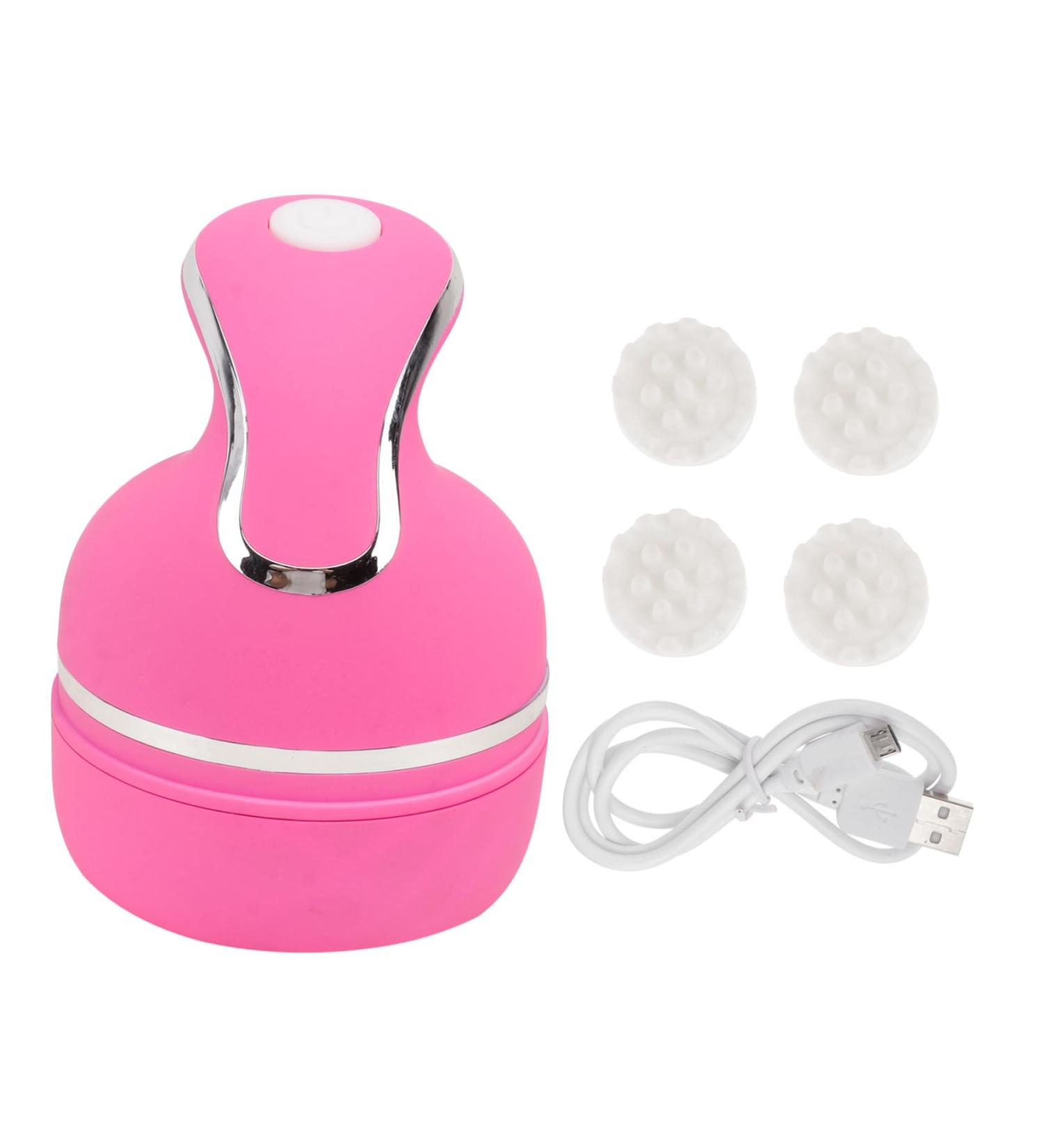  Beavorty 3-in-1 Scalp & Shoulder Massager - Portable Electric Head Massage Brush for Ultimate Relaxation | Back & Head Scratcher Tool in Pink  - Buy Online on GoSupps.com