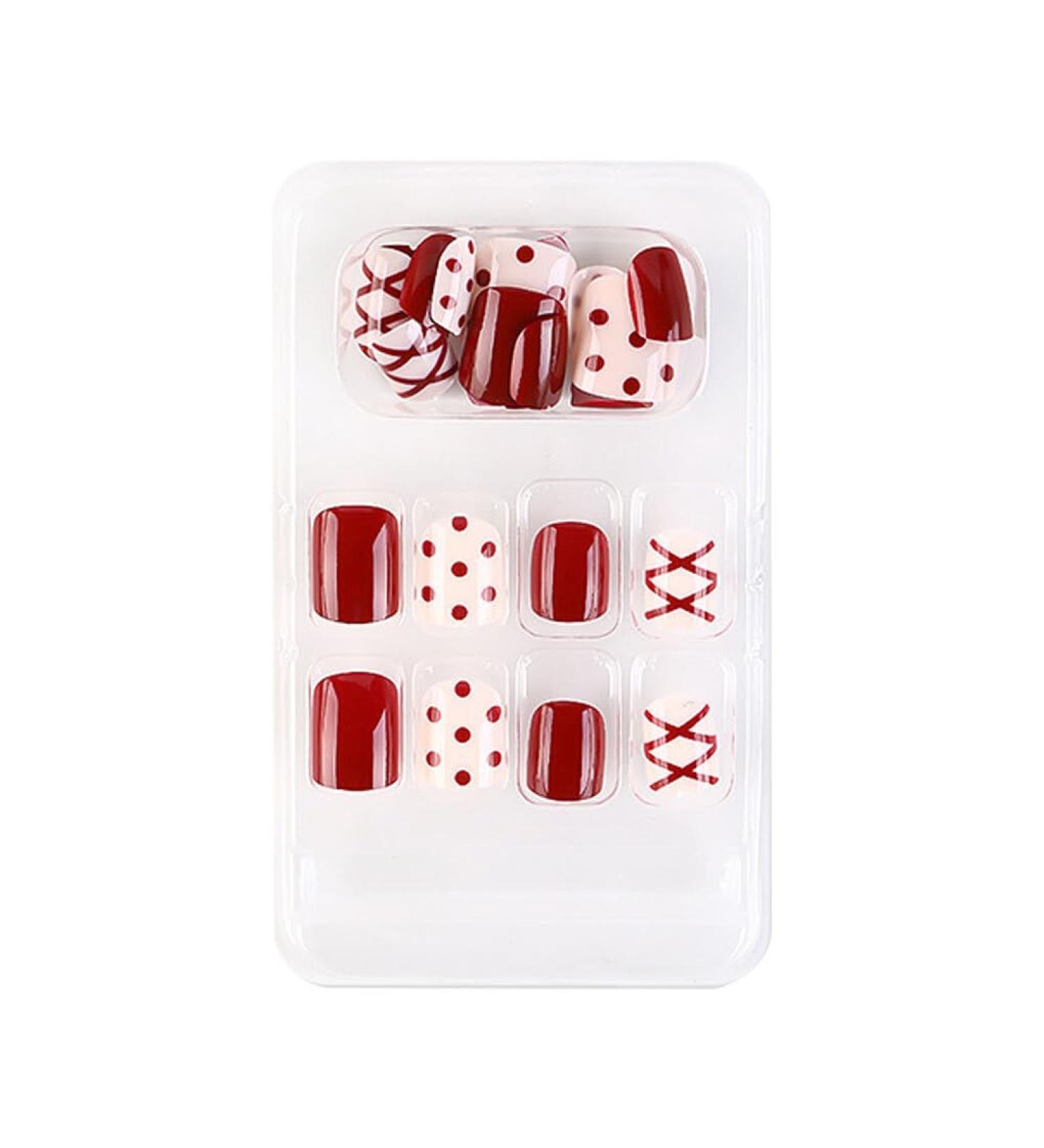 dijiusidy False Nail Perfect Matching Simple to Wear Fingernail Full Coverage Press Type Strong Viscosity Adjustable Paster Type 22 F741 Type 22 F741 - Buy Online on GoSupps.com