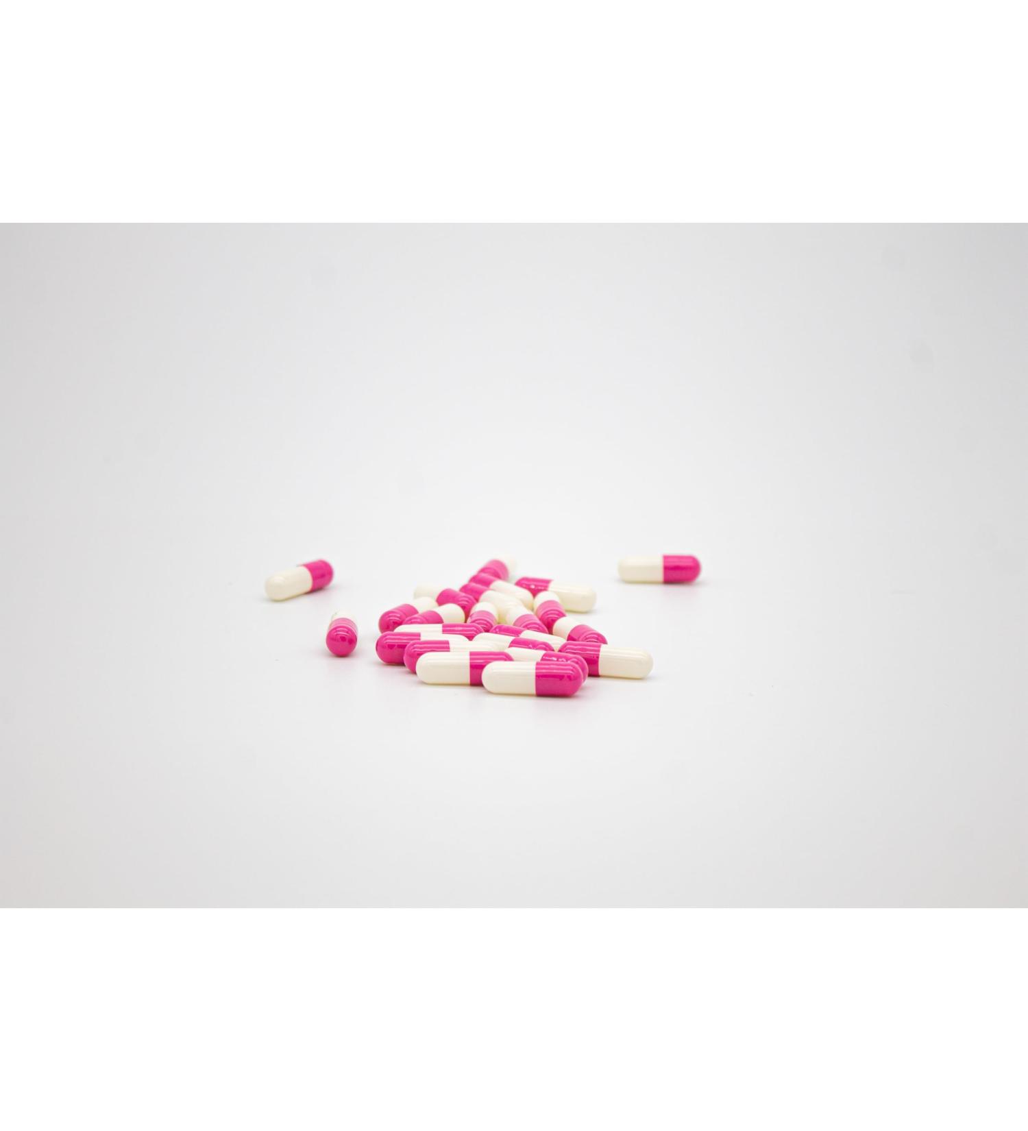 1000 Empty Gelatin Capsules Size 00 Pink/White. NON GMO. Halal. Kosher. Hypoallergenic. Manufactured In North America. - Buy Online on GoSupps.com