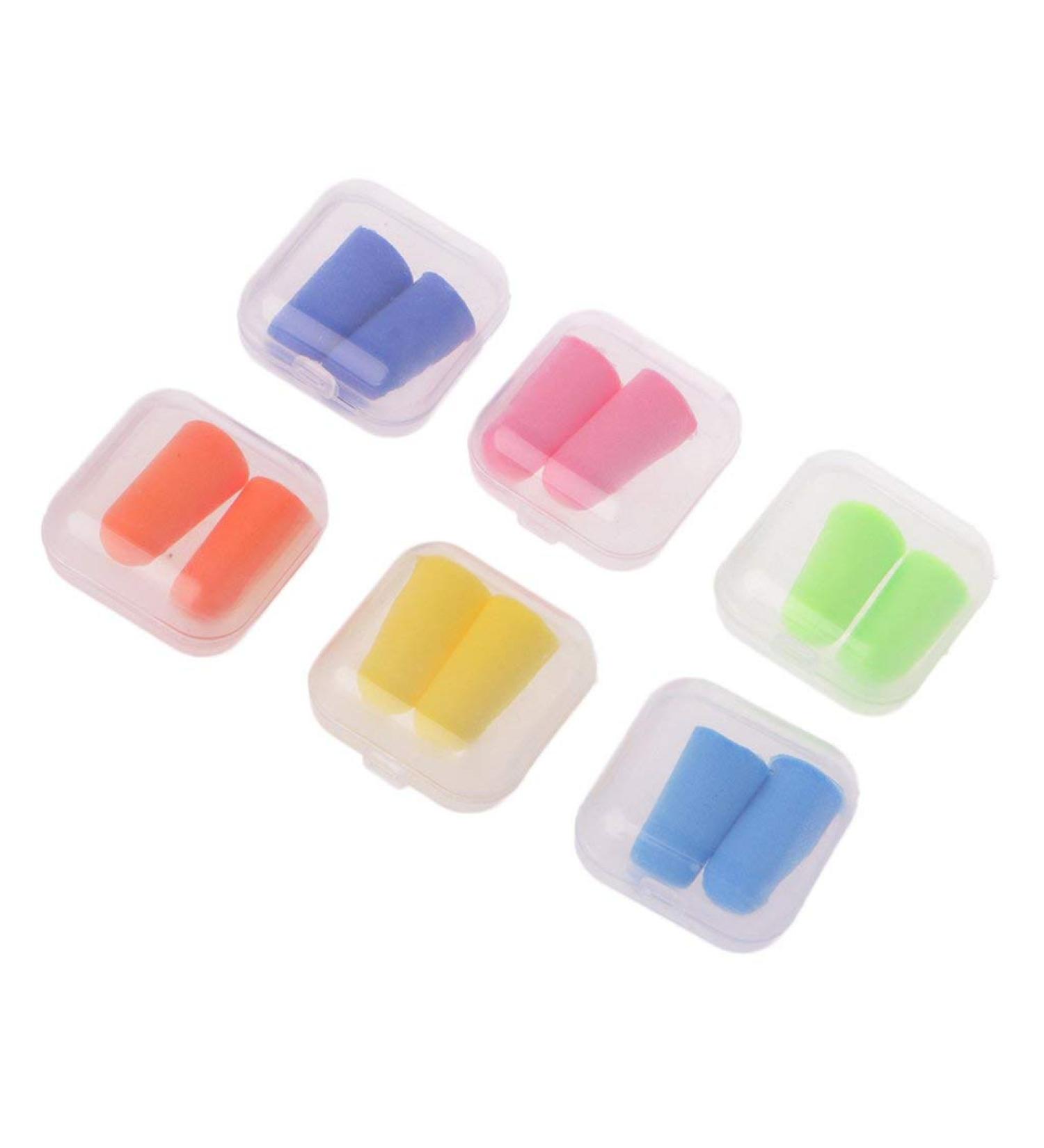 1Pair Silicone Hearing Protection Ear Plugs with Box Sound Blocker Noise Canceling Earplugs Reusable Ideal for Study Sleep Random Color - Buy Online on GoSupps.com