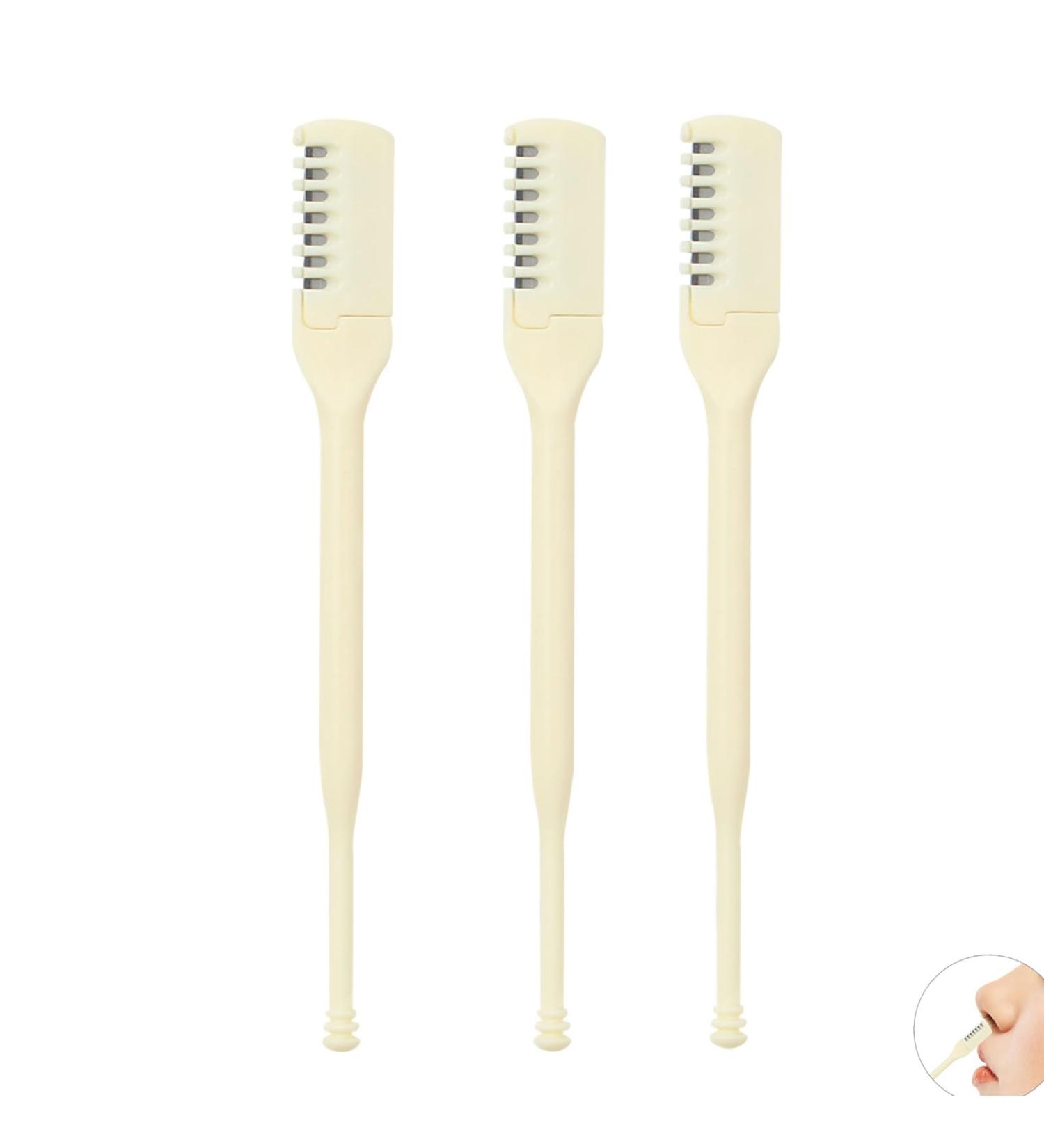 3 PCS Manual Nose Hair Trimmer Double Sided Nose Hair Knife with Storage Box Rotating Nasal Hair Razor Cutter Portable Nostril Hairs Remover Clippers Tools for Women and Men Home Travel - Buy Online on GoSupps.com