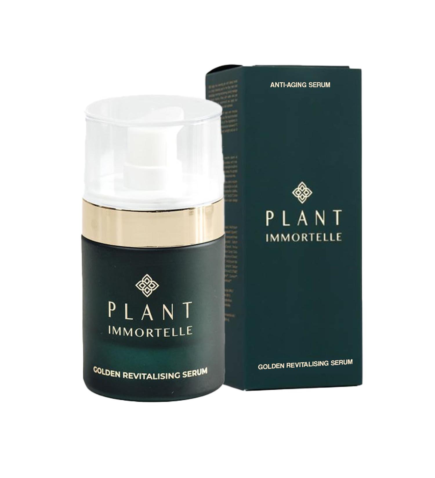 Revitalising Serum - Hydrating Anti-Aging Cream for Sensitive Skin | 100% Pure Helichrysum Bukuchiol & Squalane - Natural Glow - Buy Online on GoSupps.com