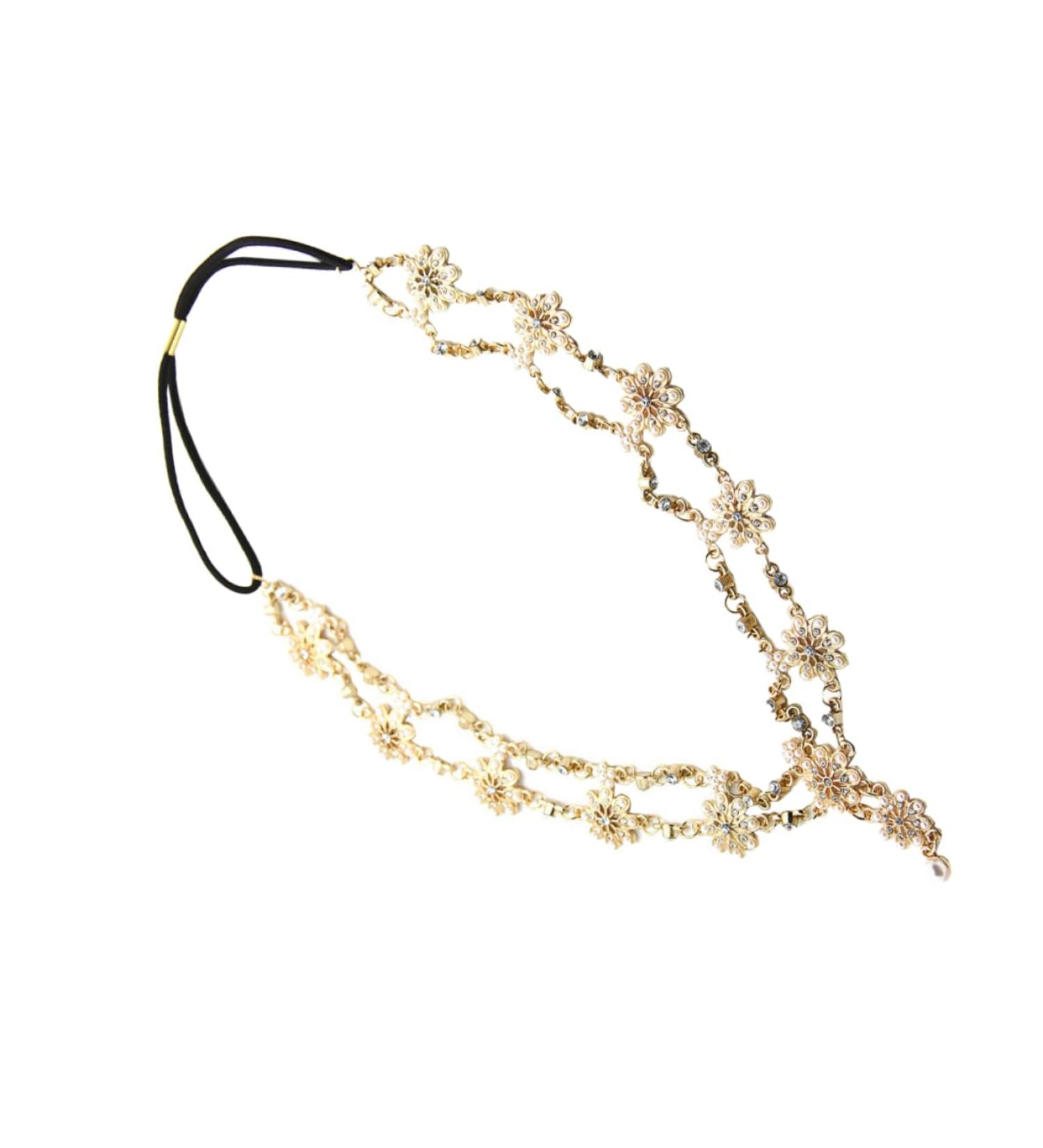 Beatifufu Rhinestone Elastic Headband Hair Bands for Womens Hair Gypsy Forehead Chain Hair Jewels for Women Elastic Headbands for Women Elastic Rhinestone Headwear Bridal Head Alloy Material - Buy Online on GoSupps.com