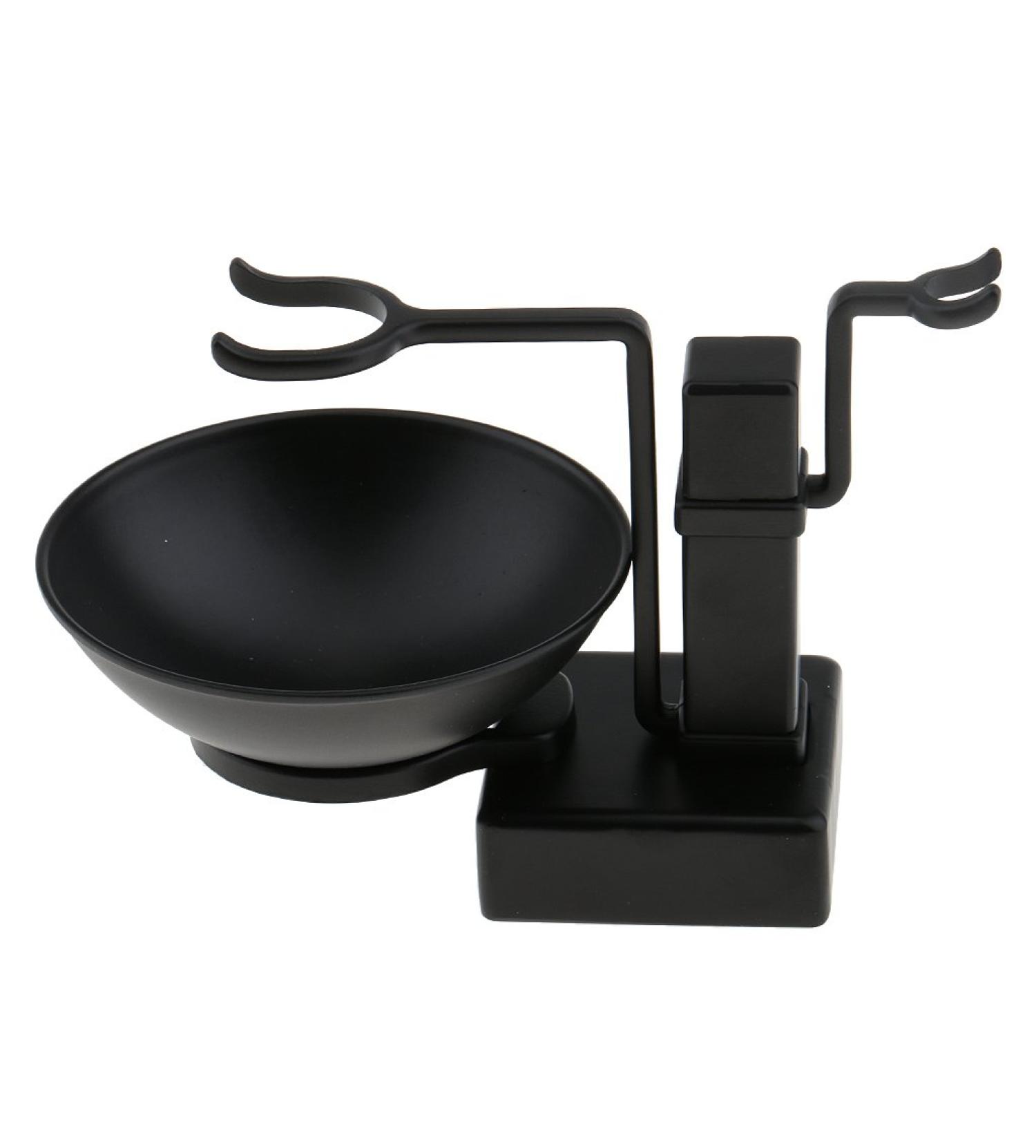 Premium Black Men's Shaving Set with Soap Dish - Safety Razor & Brush Holder - International Shipping - Buy Online on GoSupps.com