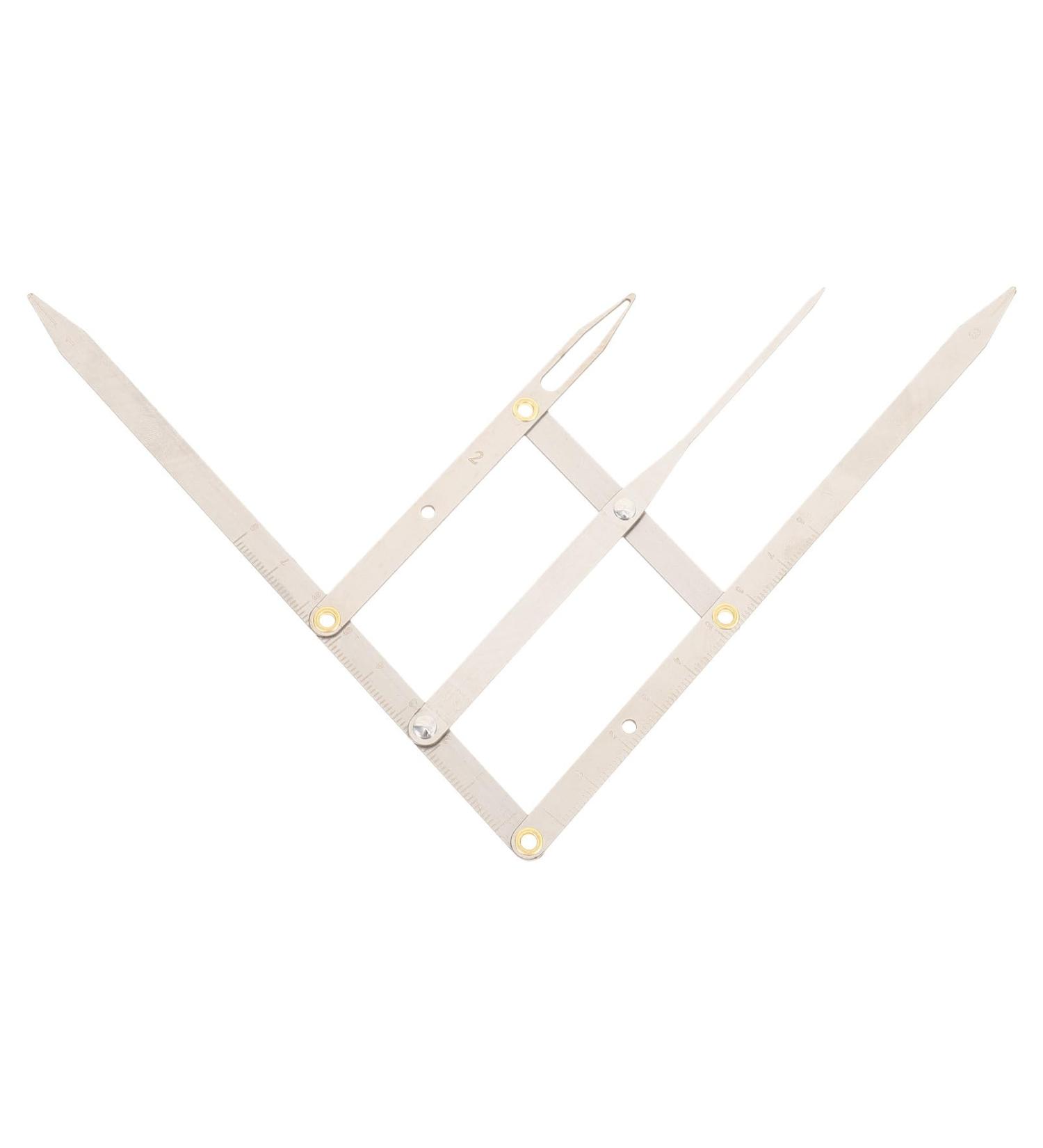 R gle Sourcils en Acier Inoxydable Argent Deuxi me G n ration Outil de Positionnement Pr cis Trois Points Bas Nombre D'or Guide de Mesure Sym trique pour Maquillage - Buy Online on GoSupps.com