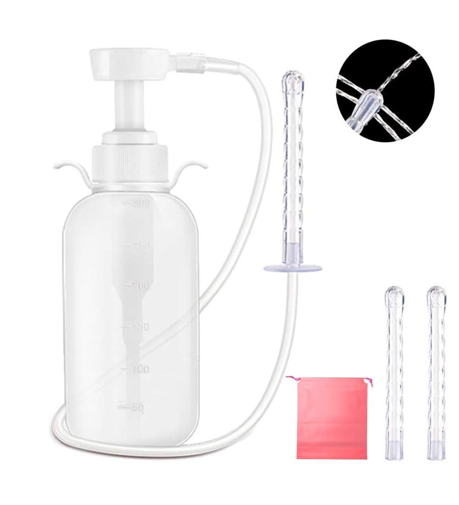 Reusable Vaginal Cleansing System - Safe & Doctor Recommended Female Vaginal Rinse - 300ml with Extra Nozzle Tips for Optimal Hygiene - Buy Online on GoSupps.com