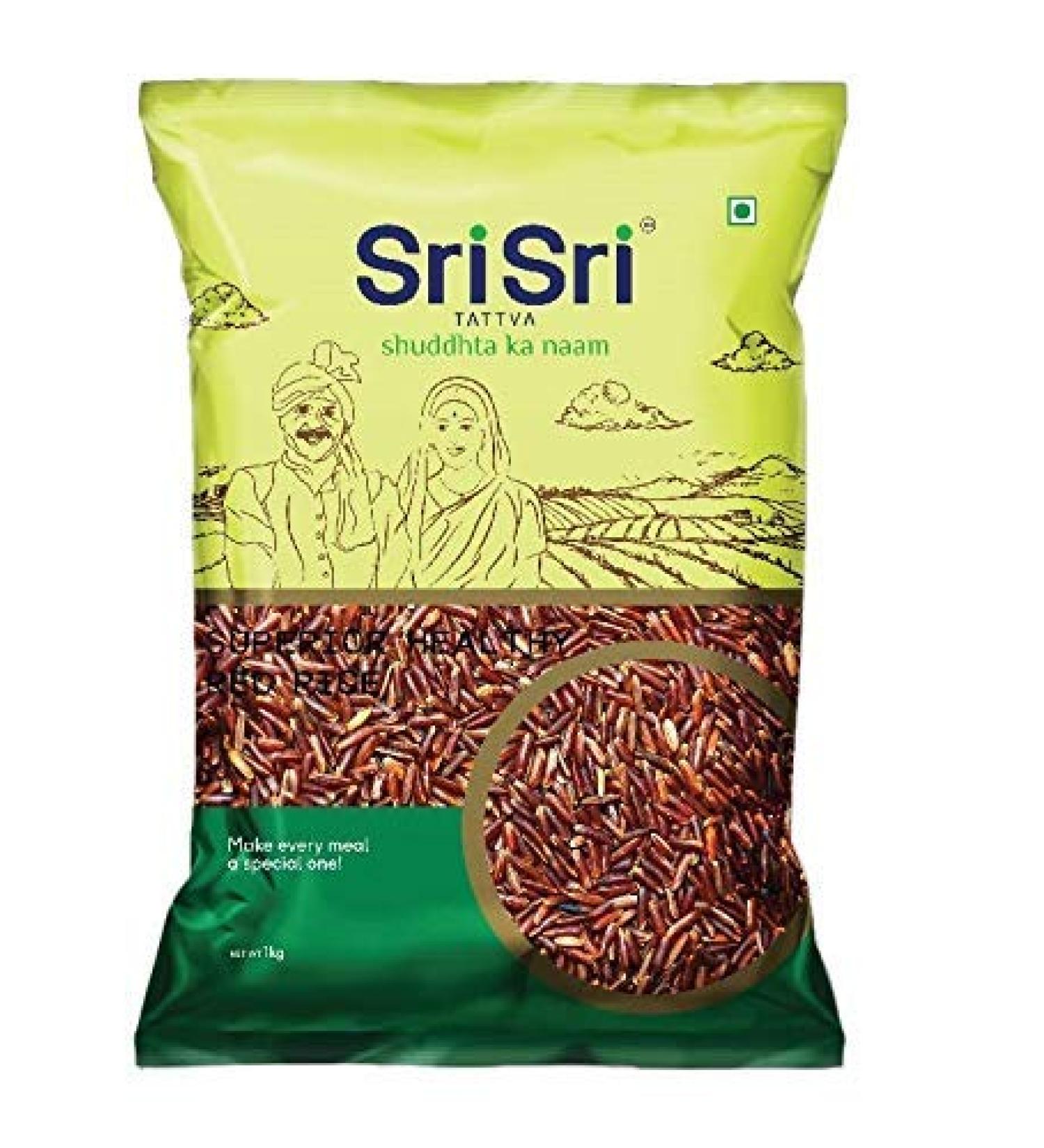 Sri Sri Tattva Red Rice 1 kg (Pack of 2) - Buy Online on GoSupps.com