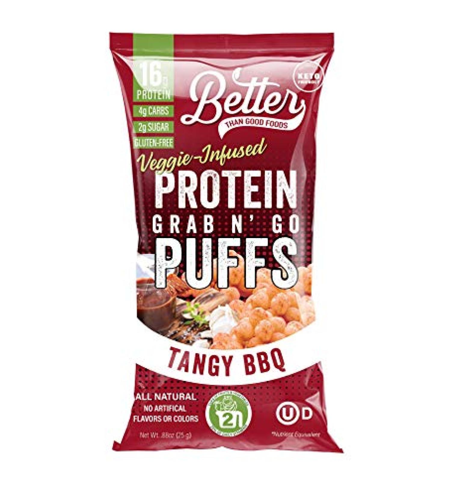 BETTER THAN GOOD BBQ Keto Protein Puffs - 16g Protein  Low Sugar  Gluten-Free Snacks - Buy Online on GoSupps.com
