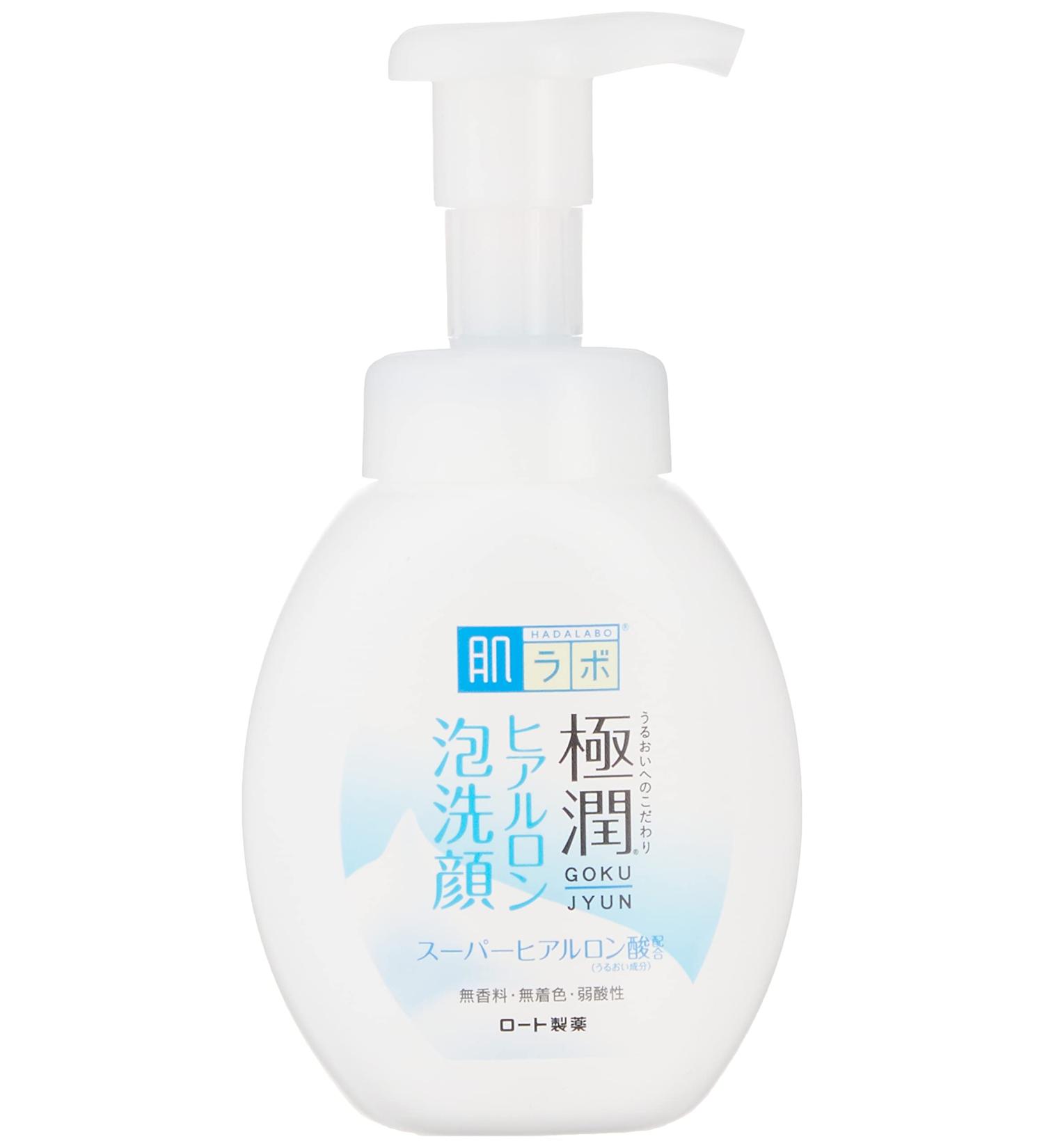 Hada Labo Rohto Gokujyn Hyaluronic Acid Cleansing Foam 160ml - Gentle Hydration for Clean and Clear Skin - Buy Online on GoSupps.com