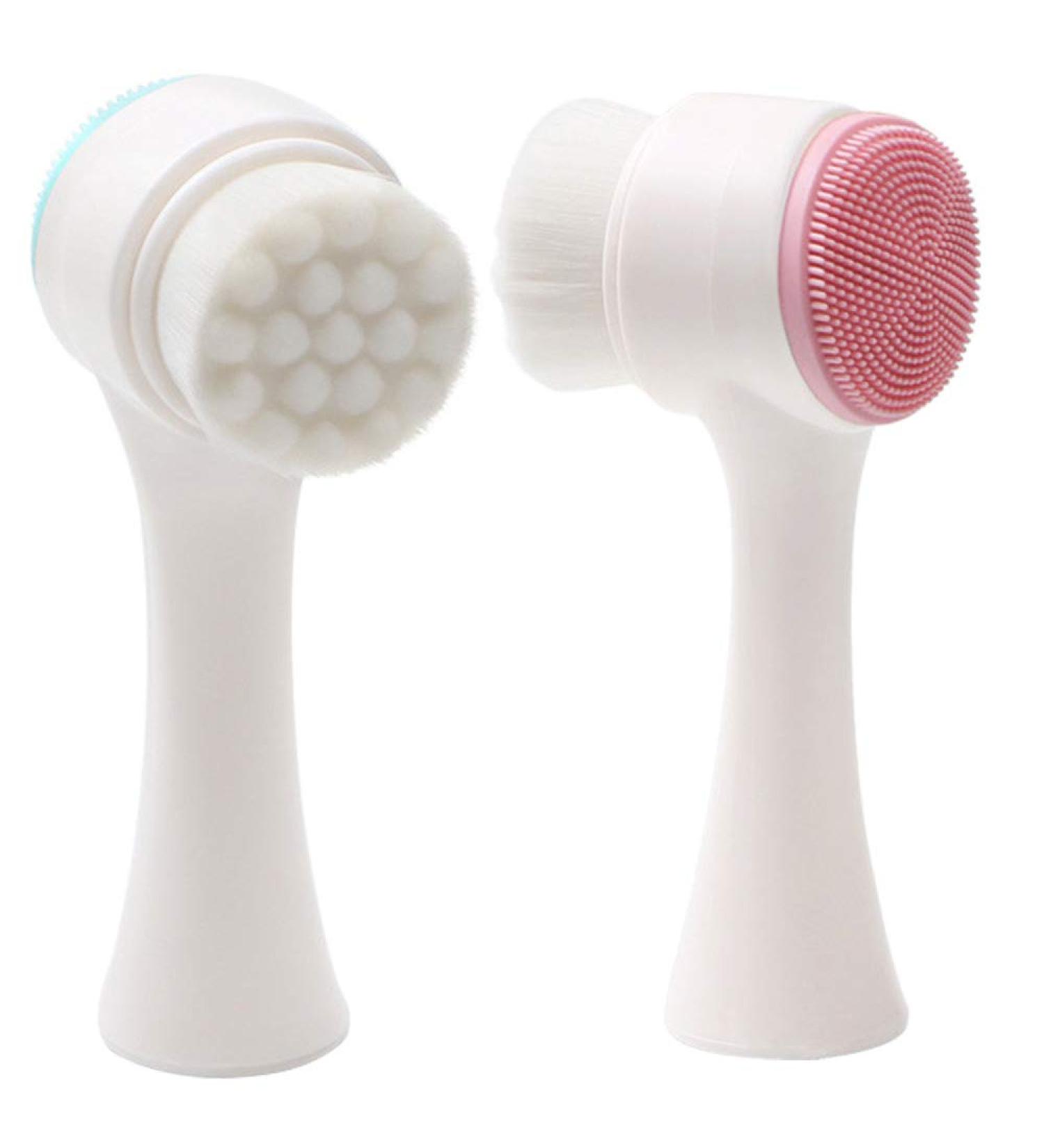 Soft Bristle Facial Brush Soft Bristle Facial Brush for Deep Pore Cleaning Makeup Removal Massaging Rejuvenating Delicate and Sensitive Face Skin 2 pcs CA - Buy Online on GoSupps.com