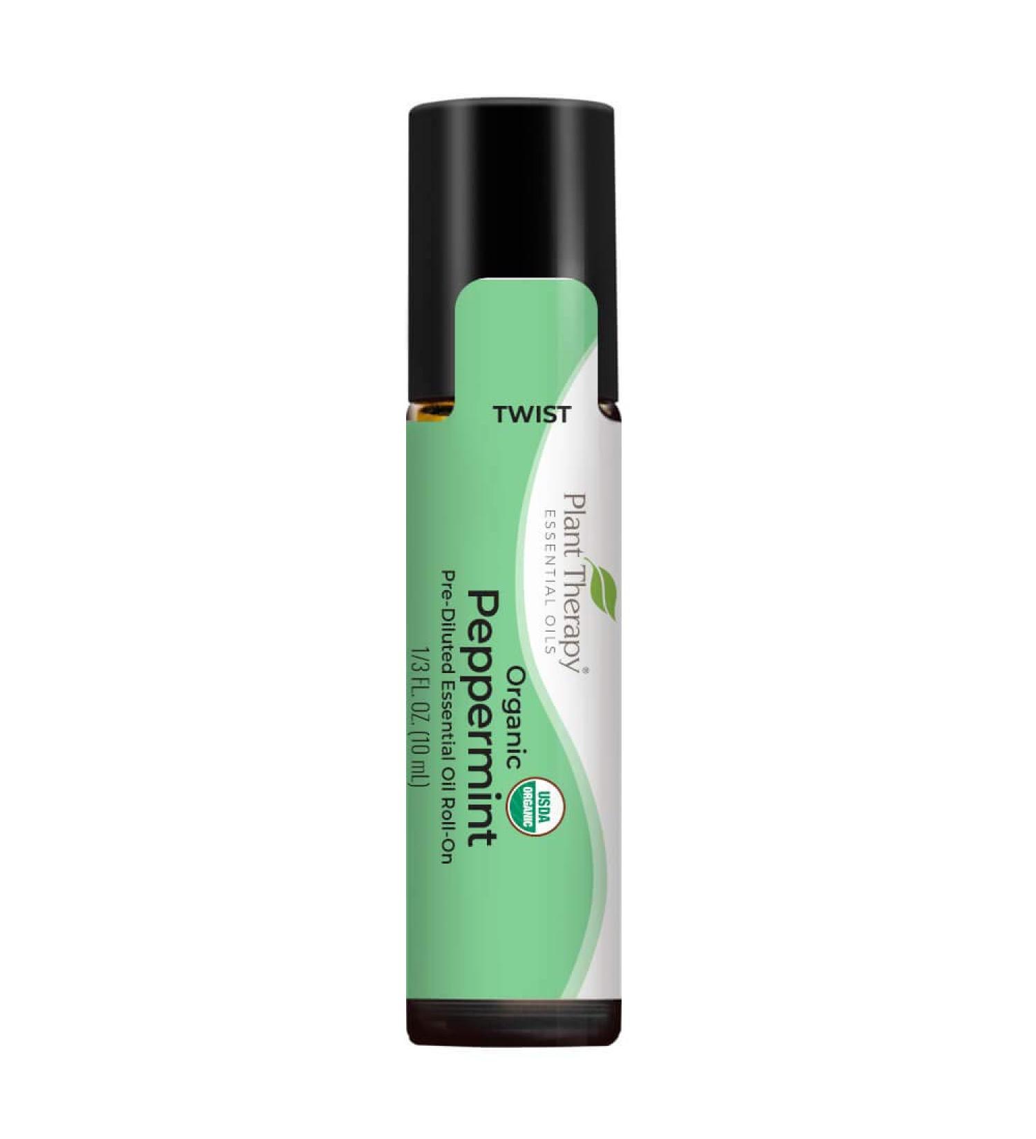 Buy Plant Therapy Organic Peppermint Essential Oil Roll-On | 100% Pure Pre-Diluted | Natural Aromatherapy for Neck Tension & Muscle Discomfort | Therapeutic Grade 10 mL - Buy Online on GoSupps.com