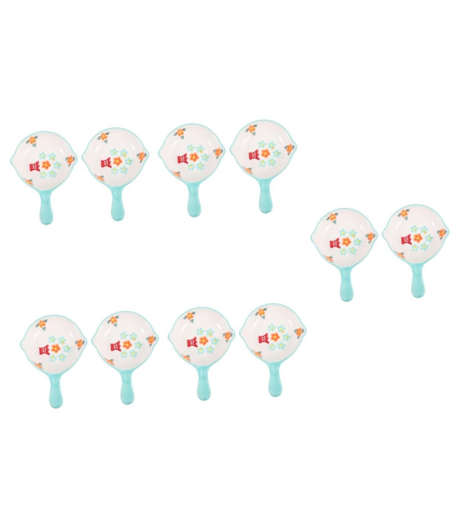 Ciieeo 10 Pcs Seasoning Dish Soy Dipping Bowl Household Snack Dish Sugar Container Flower Shape Sauce Dish Appetizer Dish Serving Saucers Bowl Dishes Sushi Child Ceramics Snack Plate 13.8X10X2.5CMx5pcs As Shownx5pcs - Buy Online on GoSupps.com