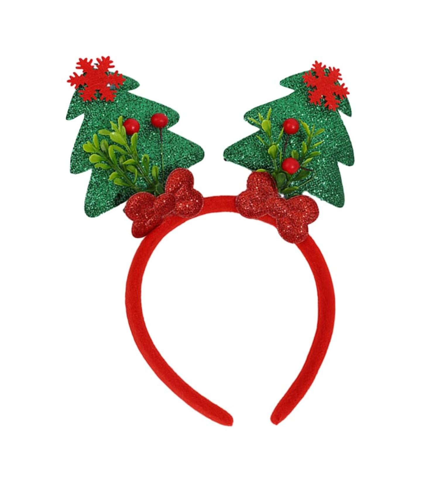xbiez Mistletoe Headband for Christmas Head Boppers Headwear Hair Hoop for Halloween Christmas Headpiece Party Supplies Magenta - Buy Online on GoSupps.com