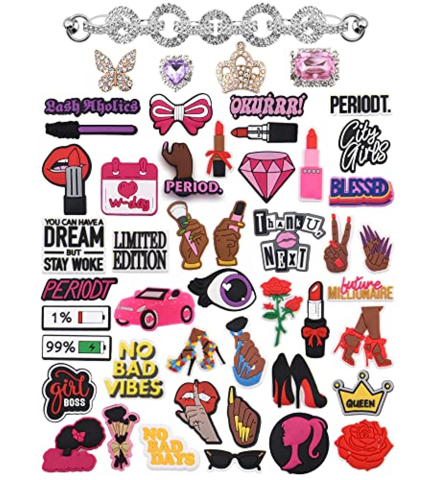UNN Shoe Charms Lot of 50 100pcs - Men and Women Shoes Decoration - Party Gift Accessories - Buy Online on GoSupps.com