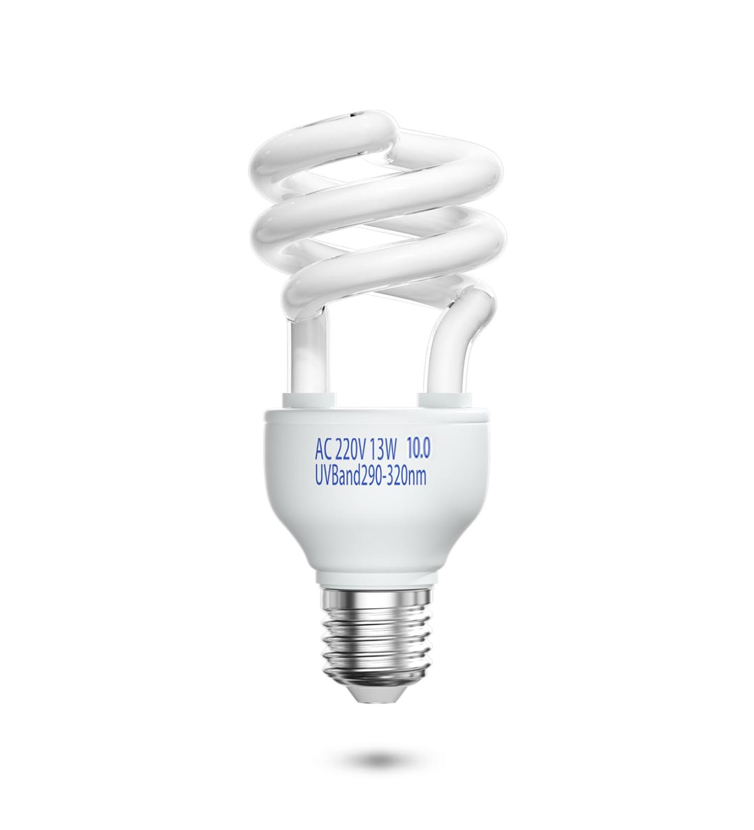 Doright 10.0 13W UVB Lamp for Reptiles - E27 UVA UVB Terrarium Light for Lizards Chameleons and Turtles - AC 220-240V Fluorescent Bulb - Buy Online on GoSupps.com