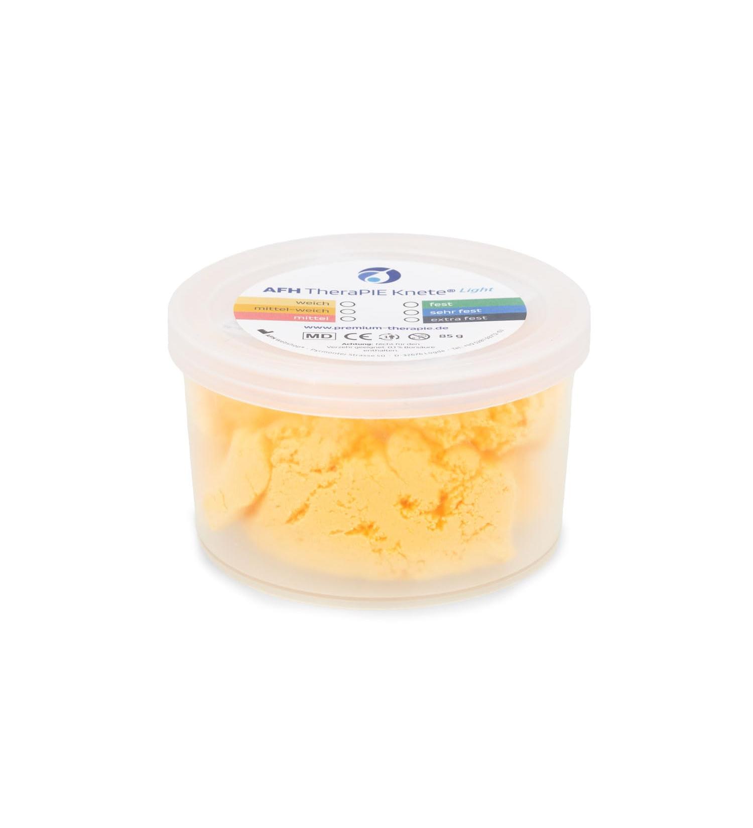 AFH TheraPIE Knete Light - 85g Medium Soft Yellow Therapy Clay for Hand Therapy & Modeling - Buy Online on GoSupps.com