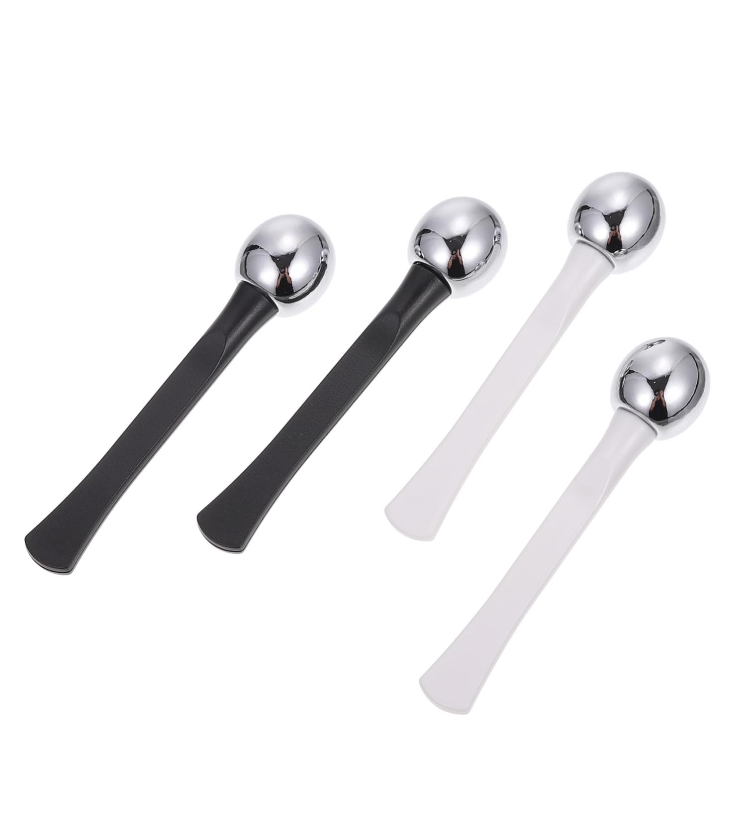  minkissy minkissy 4 Pcs Import Facial Massage Stick Metal Spoons Skin Care Applicator Eye Cream Massage Cream Supplies - Buy Online on GoSupps.com