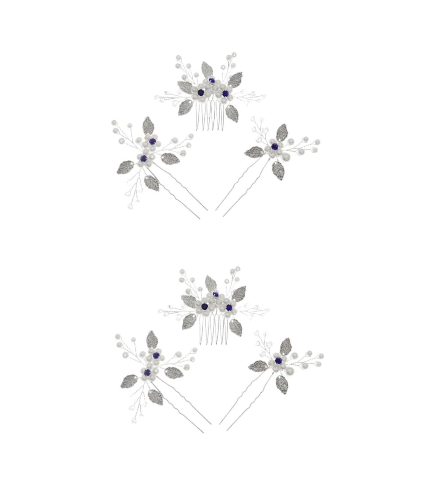 FRCOLOR 2 Sets Bridal Wedding Comb Leaf Hair Comb Decorative Hair Combs Hair Clips Hair Pin Bridal Hair Fork Hair Comb for Women Beautiful Hair Accessories Hair High Headpiece - Buy Online on GoSupps.com
