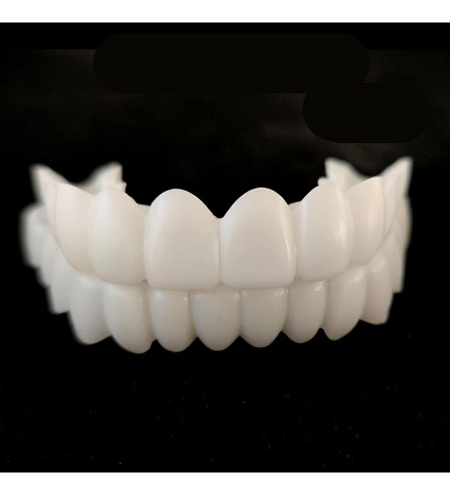 XLBHSH 2 Pairs Cosmetic Dentures - Temporary Upper & Lower False Teeth Veneers for Comfort | Fast International Shipping - Buy Online on GoSupps.com