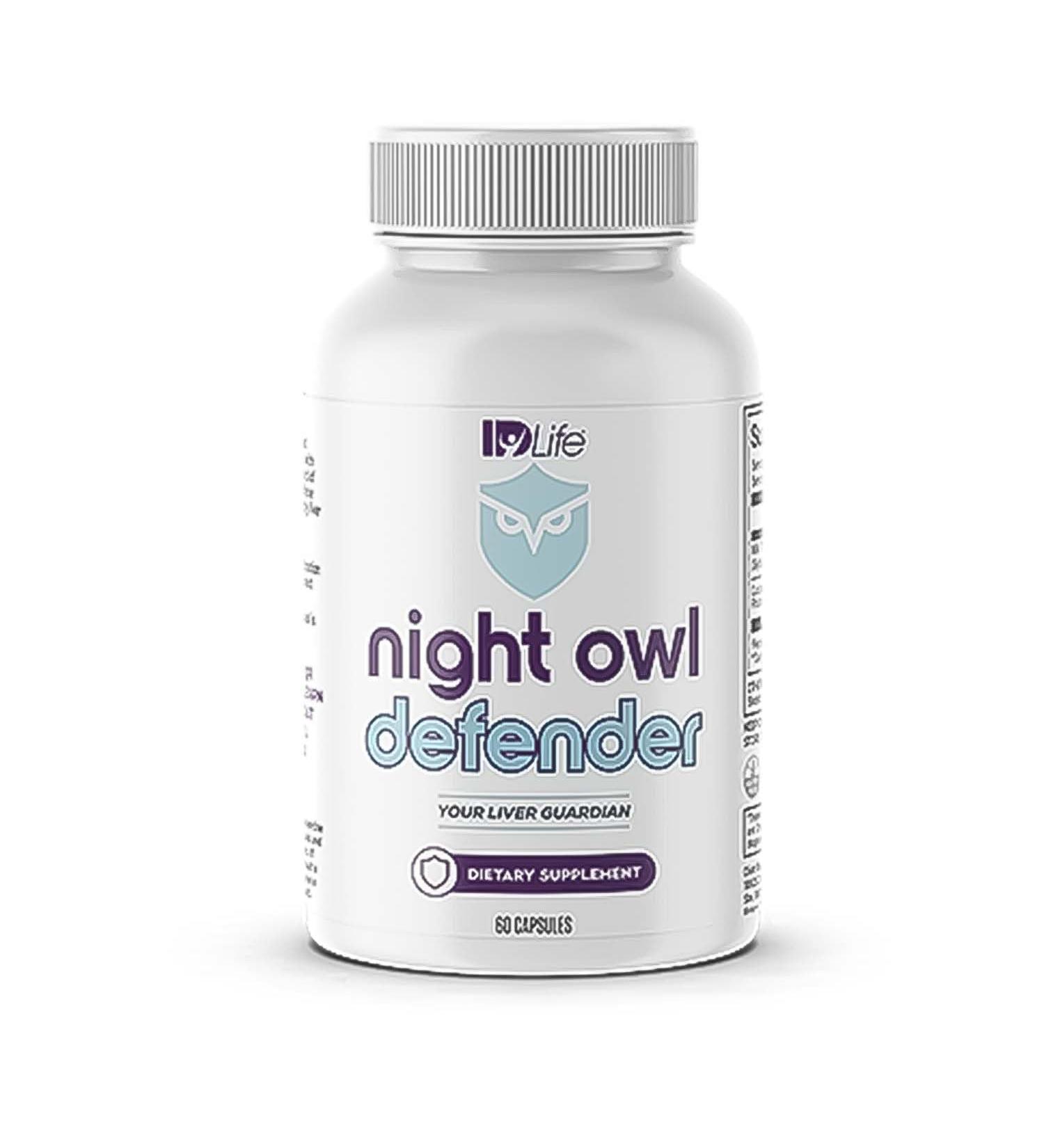 IDLife - Night Owl Defender - Milk Thistle & Curcuminoids for Liver Support, Defense Against Daily Buildup & Nighttime Wellness Boost - 60 Capsules - Buy Online on GoSupps.com