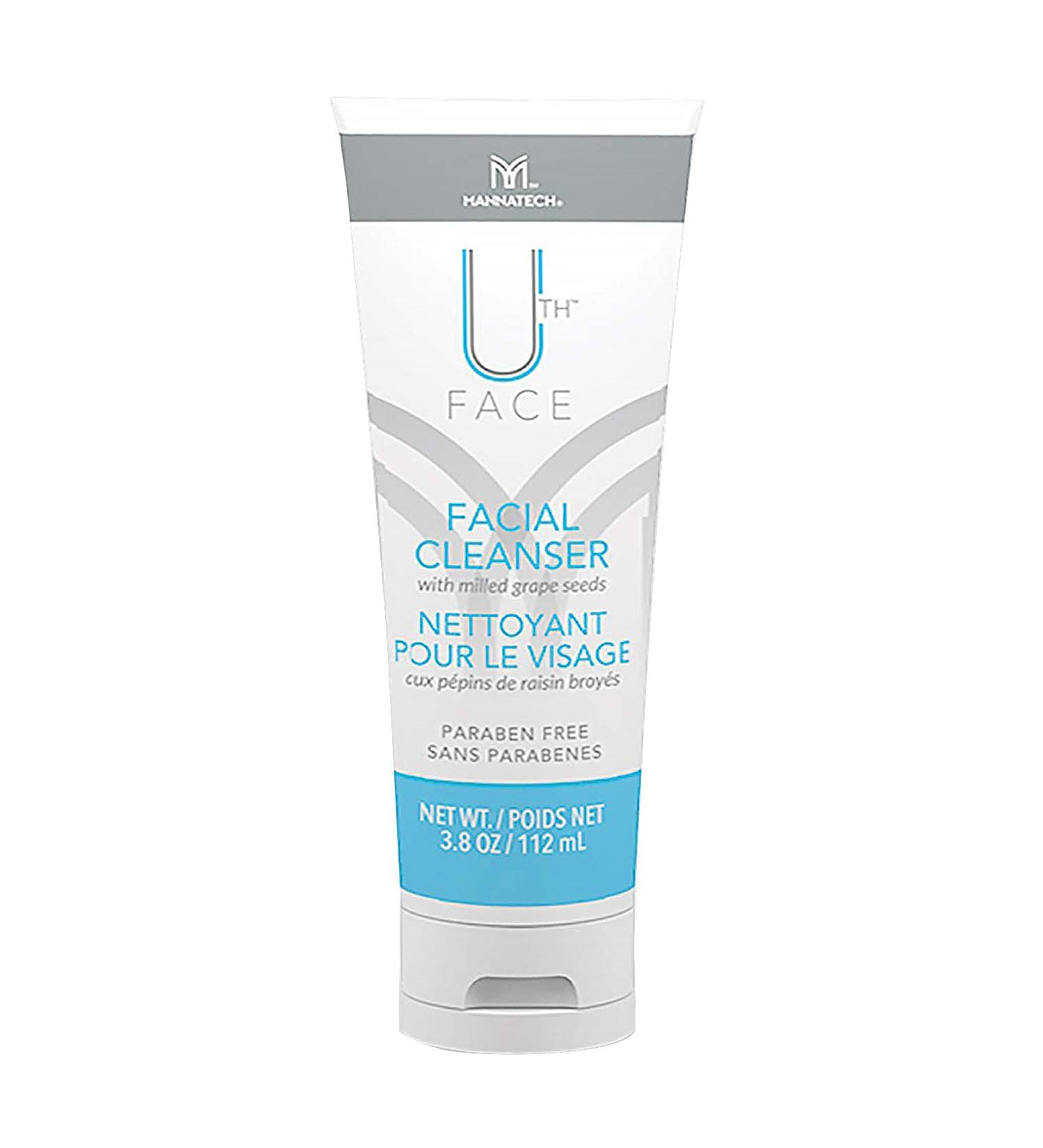 Mannatech Uth Facial Cleanser | Gentle Foaming Exfoliator with Grape Seeds | Wash Away Makeup Oil & Dirt 3.8oz/112ml - Buy Online on GoSupps.com