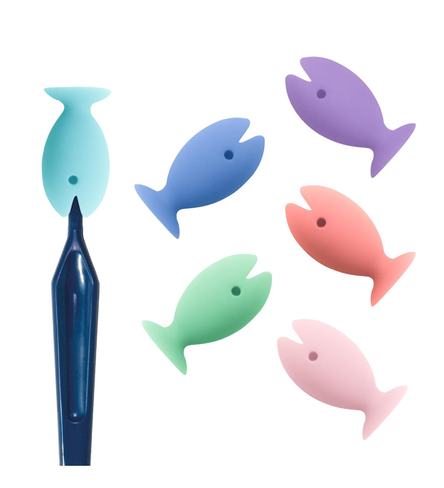 Andiker Silicone Toothbrush Protective Caps - 6 Piece Fish Design Travel Brush Covers in Macaron Colors - Buy Online on GoSupps.com