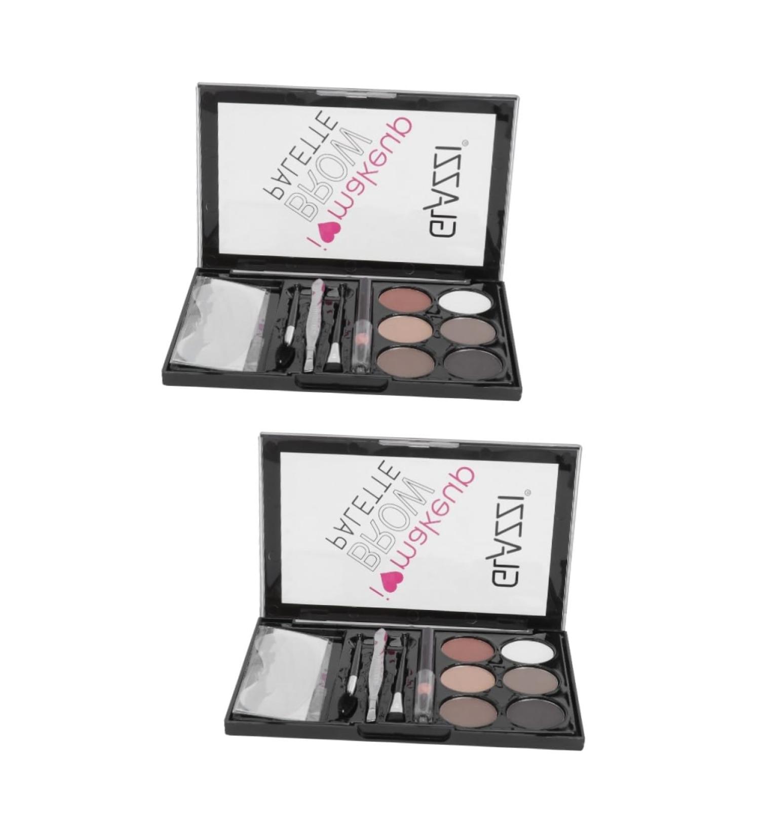WOONEKY 2 Sets Eyebrow Powder Set Brow Pencil Eyeshadow Beauty Cosmetics Pallet Eyebrow Sissor Kit Lit Abs - Buy Online on GoSupps.com
