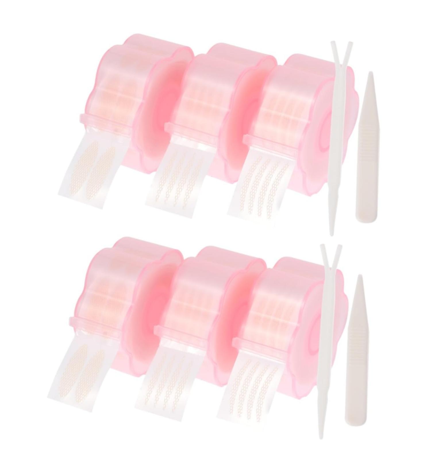 FOMIYES 6 Rolls Double Eyelid Sticker Invisible Tape Adhesive Eyelid Strip Double Eyelid Tape Make up Olives 5x5x2.5cmx2pcs Pinkx2pcs - Buy Online on GoSupps.com