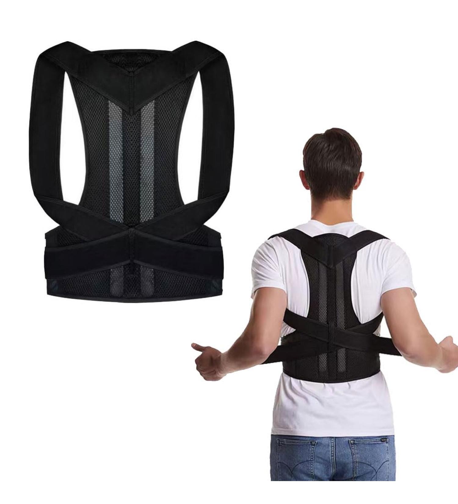 Adjustable Posture Corrector & Back Brace for Men and Women - Relief for Scoliosis Hunchback Neck Back & Shoulder Pain - X-Large Lumbar Support - Buy Online on GoSupps.com