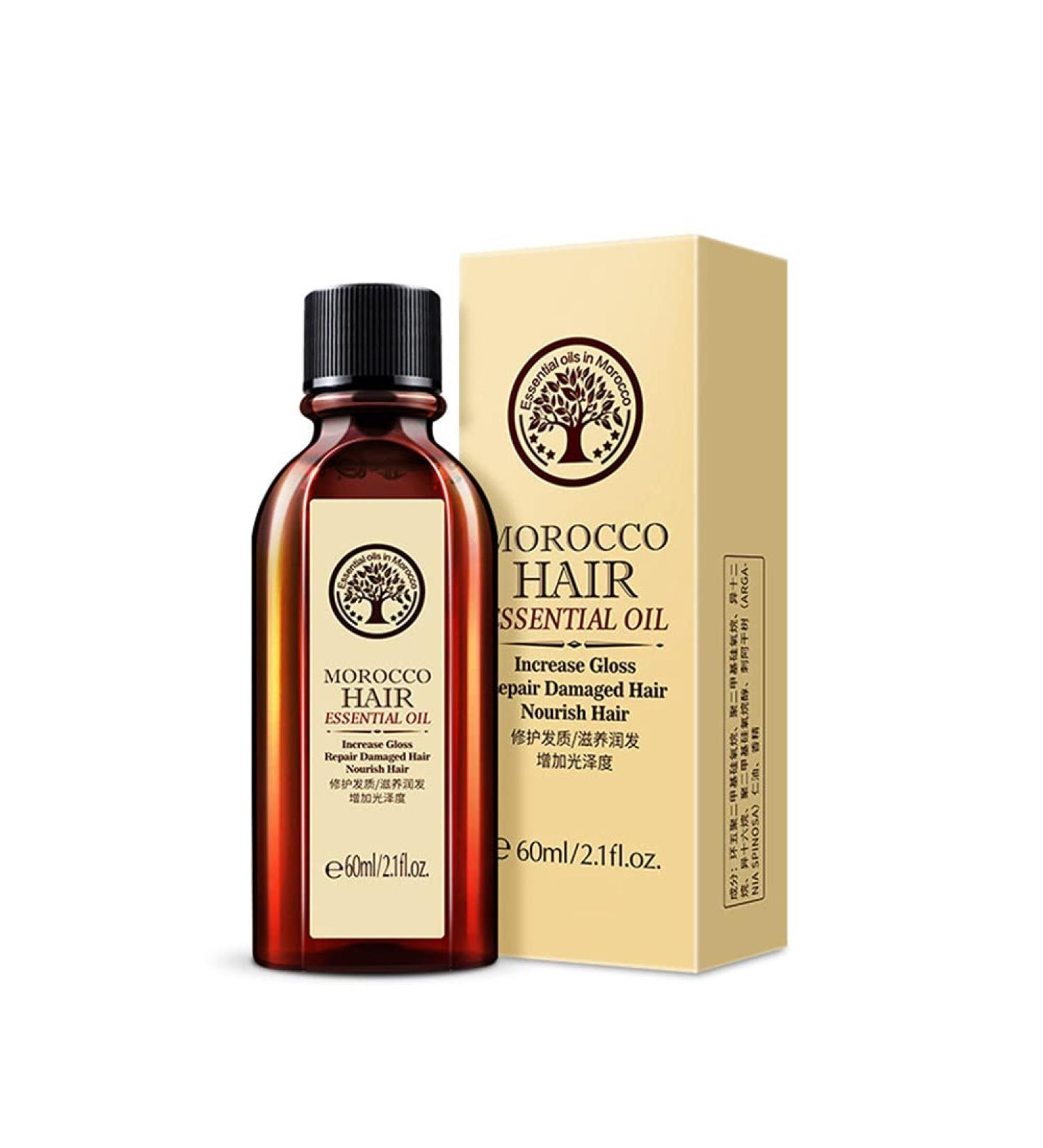 Morocco Nut Hair Essential Oil 60ml - Curly Hair Nourishing Scalp Repair Treatment | Argan Oil Leave-In Conditioner for Women & Girls - Buy Online on GoSupps.com