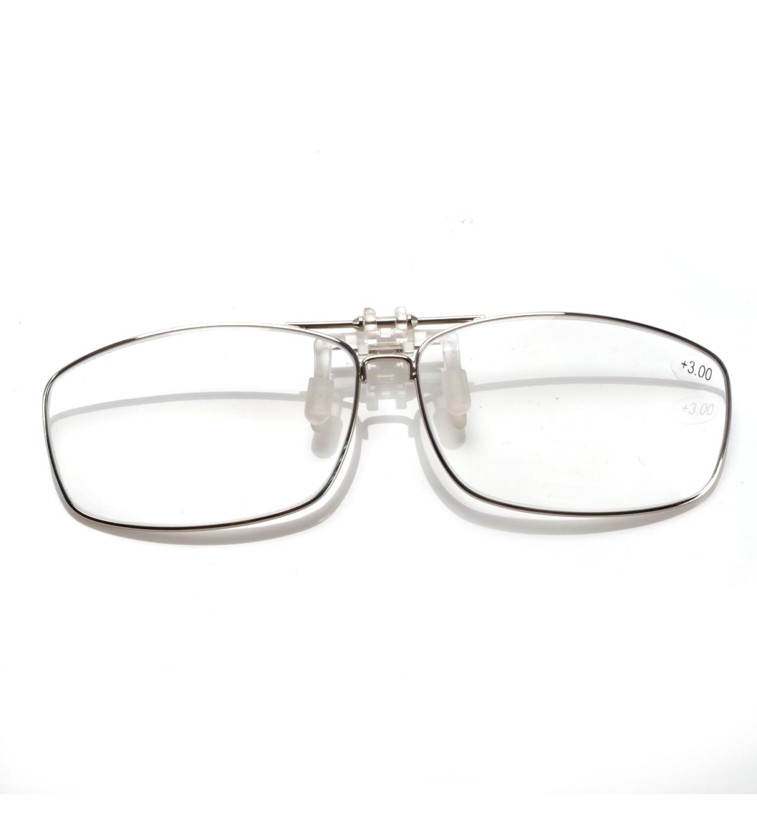 VANANA Clip-On Blue Light Blocking Reading Glasses | Flip Up 2.0x Magnifying Full-Frame Readers | Clear Lens for Eye Protection - Buy Online on GoSupps.com