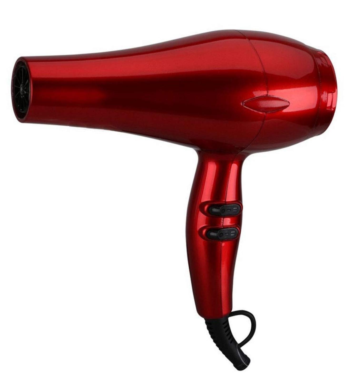 ADITAM 2000W Professional Hair Dryer with Diffuser Ionic Conditioning - Powerful Fast Hairdryer Blow Dryer/Black Double The Comfort Red