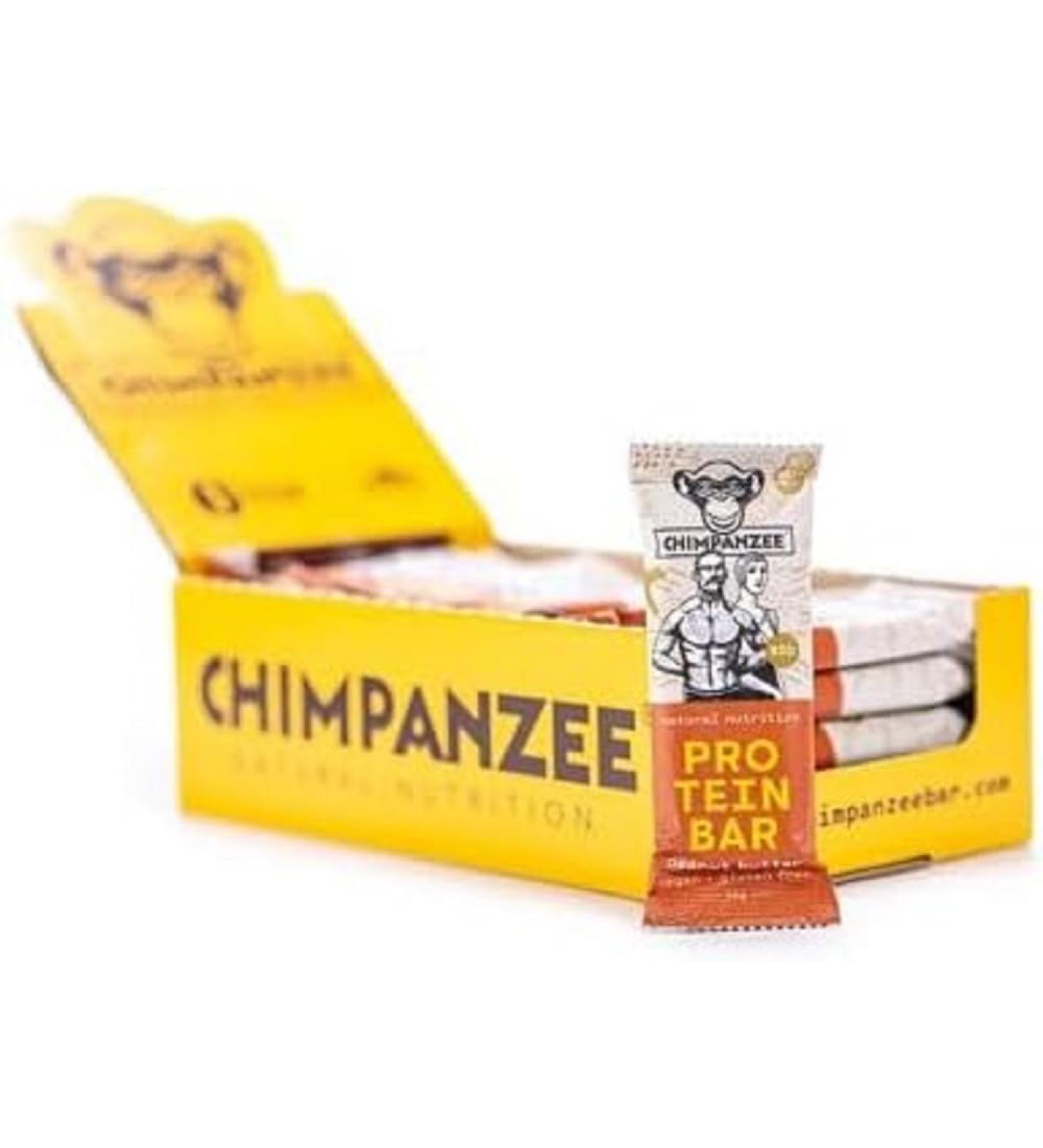 Chimpanzee Bar Organic Protein Bar Peanut Butter 25-Pack