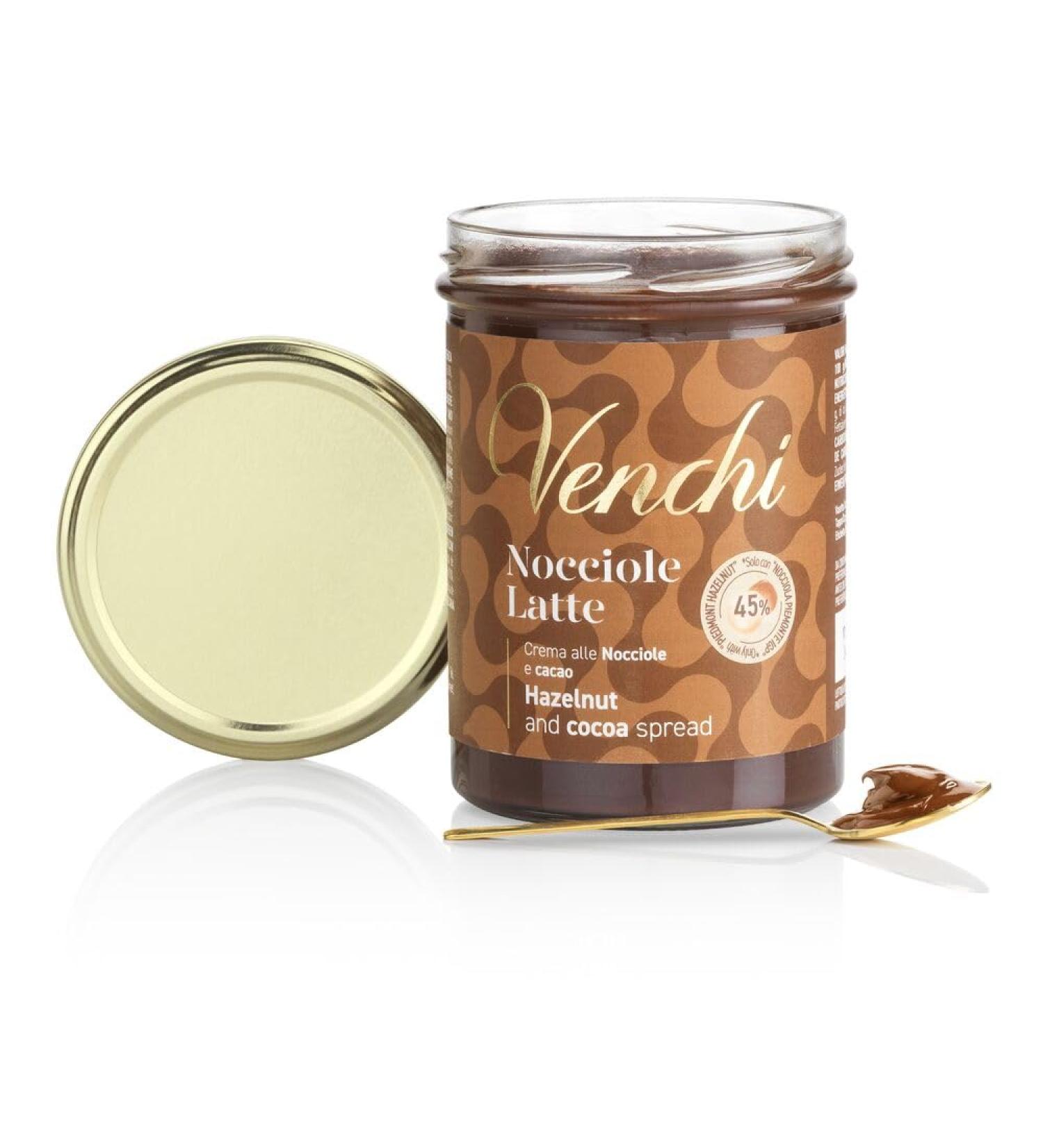 Venchi - Piedmont Milk and Hazelnut Spread PGI (45%) 450g - Gluten Free - Buy Online on GoSupps.com